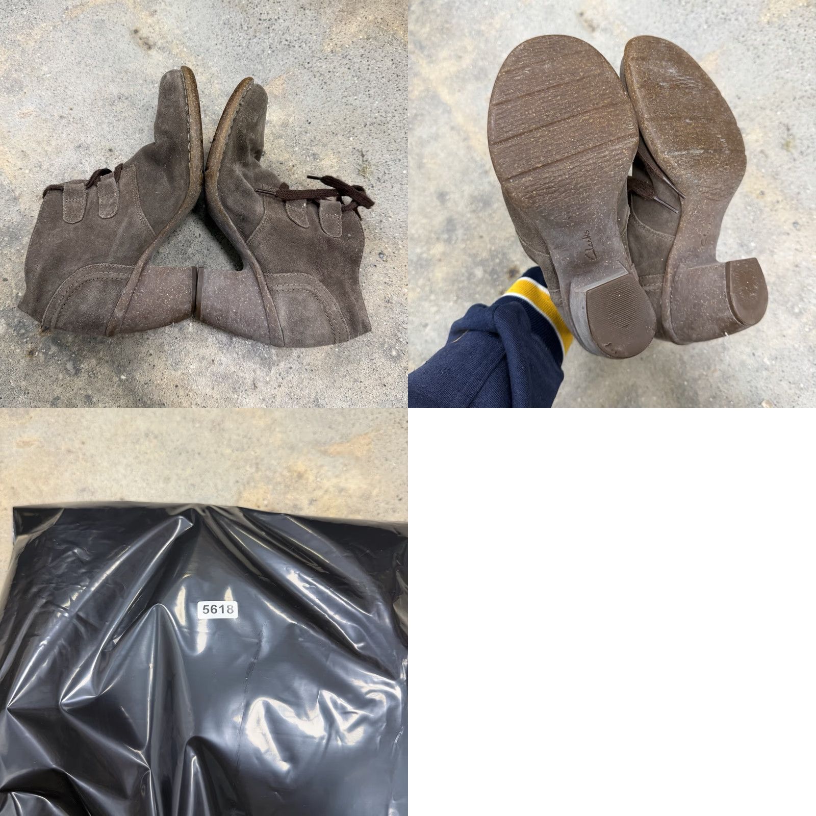 Clarks VINTAGE? Clarks Artisan Womens Carleta Lyon Ankle Bootie Khaki Cow Suede Size 7 M Size US 7 / IT 37 - 8 Thumbnail