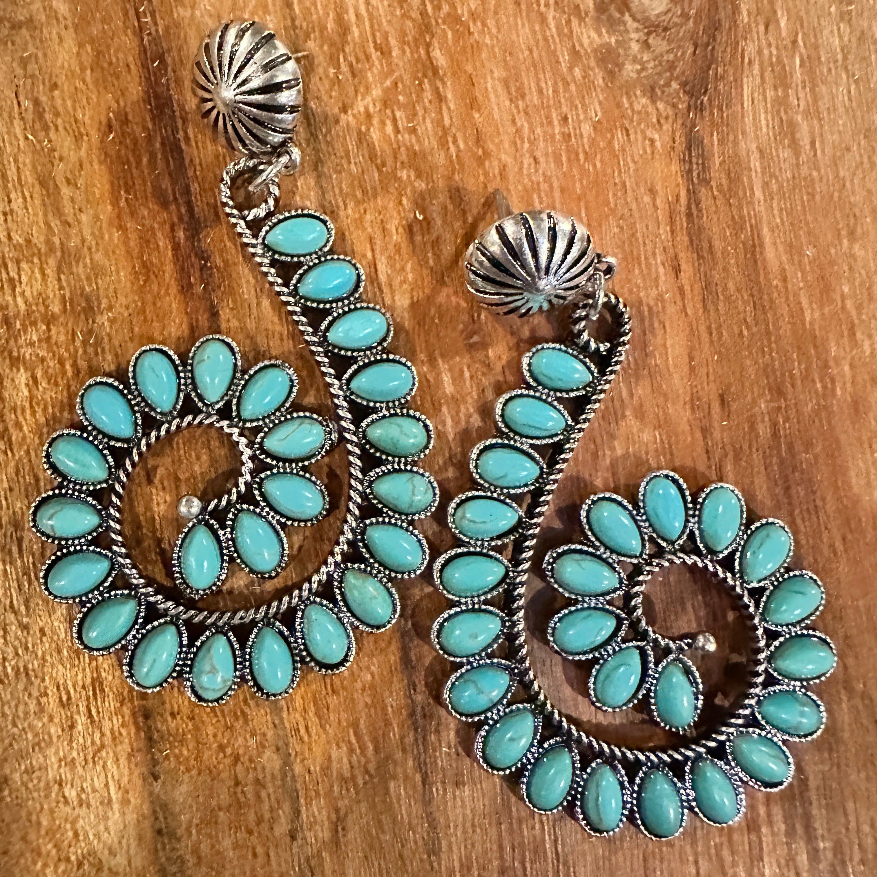 Other Boho Handcrafted Hippie Nature's Embrace Turquoise Spiral Ea Size ONE SIZE - 1 Thumbnail