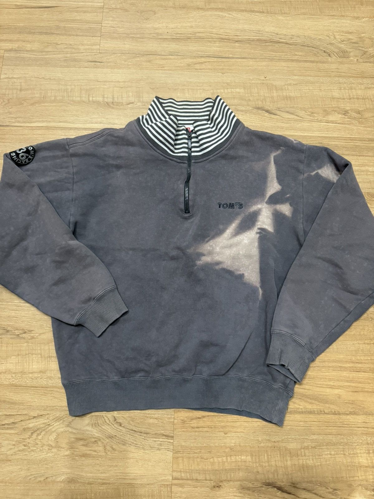 image of Moto x Racing Vintage Toms Racing Team Sweater in Grey, Men's (Size Medium)