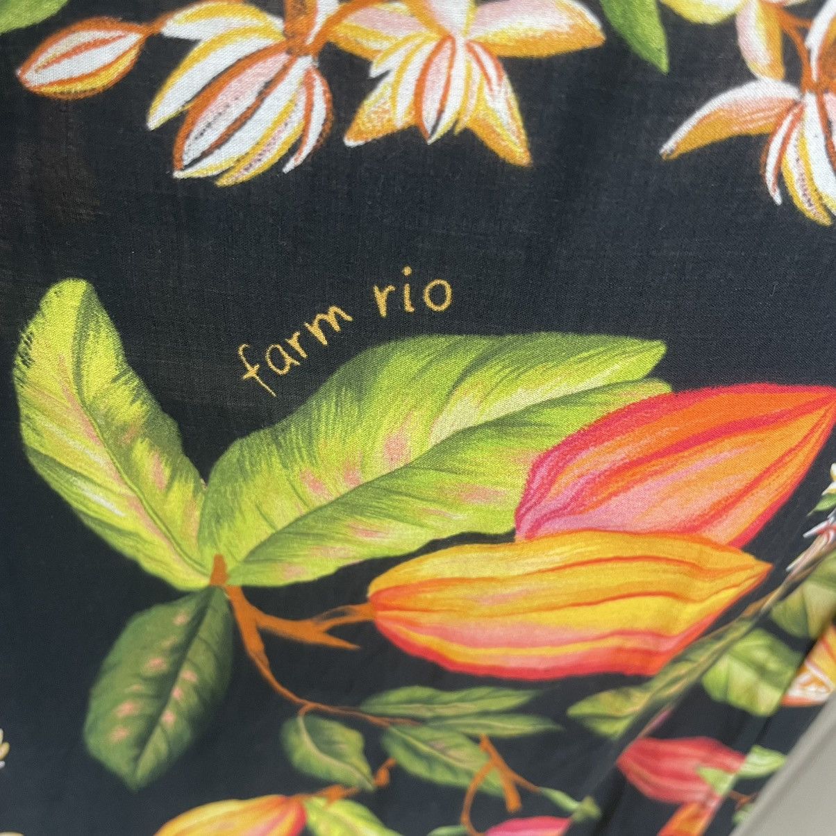 Farm Rio FARM Rio Cocoa Paradise Tropical Maxi Dress Black Medium Size M / US 6-8 / IT 42-44 - 9 Thumbnail
