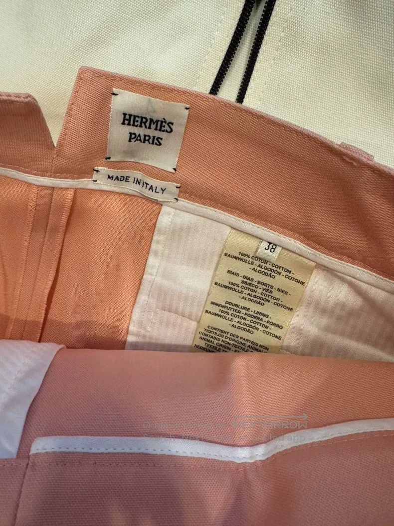 Hermes Hermes Pink wide-leg trousers Size 25" / US 0 / IT 36 - 2 Thumbnail