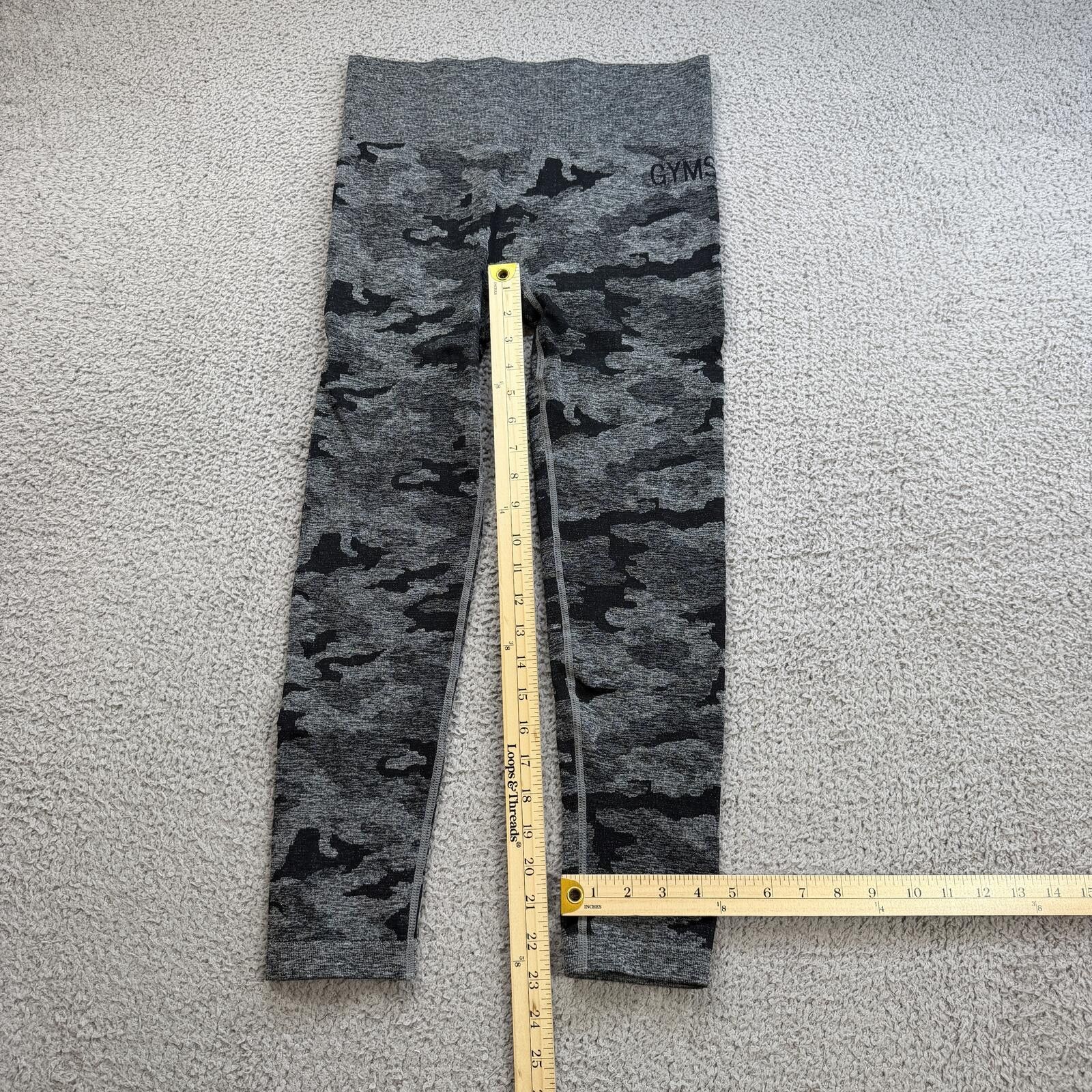 Gymshark Gymshark Grey Black Camo Seamless Leggings Womens S Size 28" / US 6 / IT 42 - 4 Thumbnail