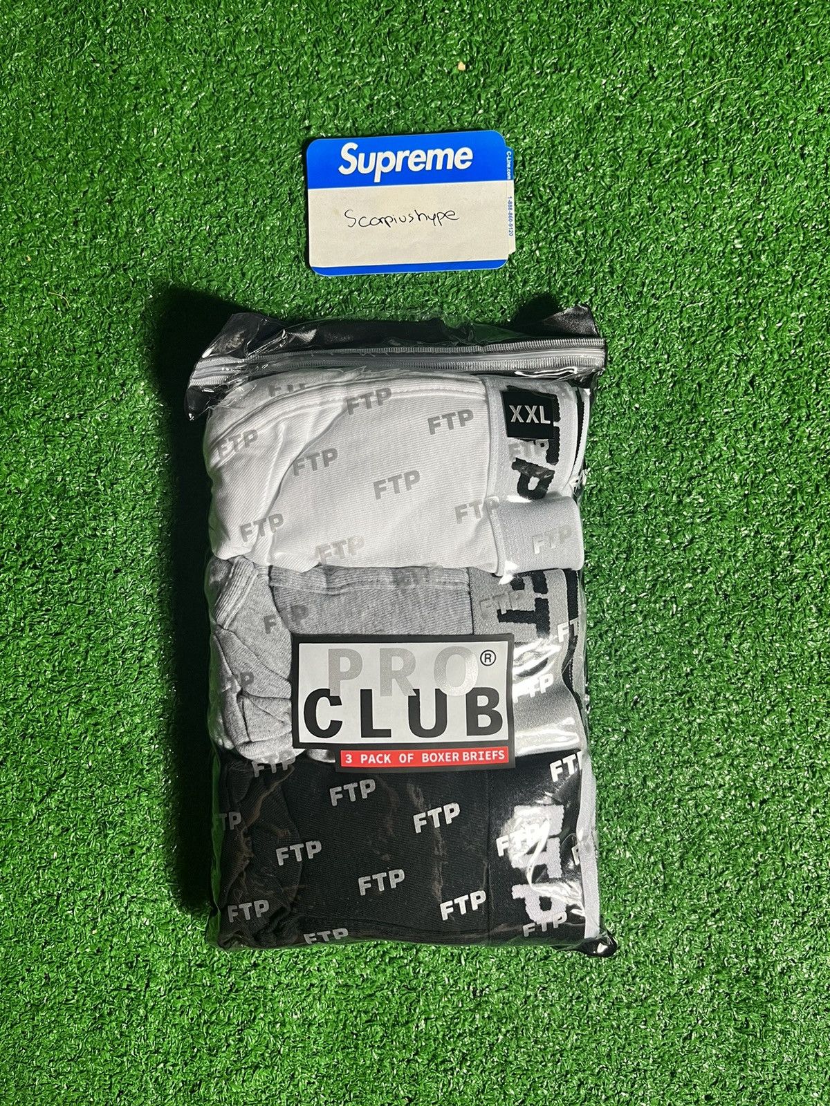 FTP x Pro Club 3-Pack Boxer Briefs Size XL - FuckThePopulation ProClub