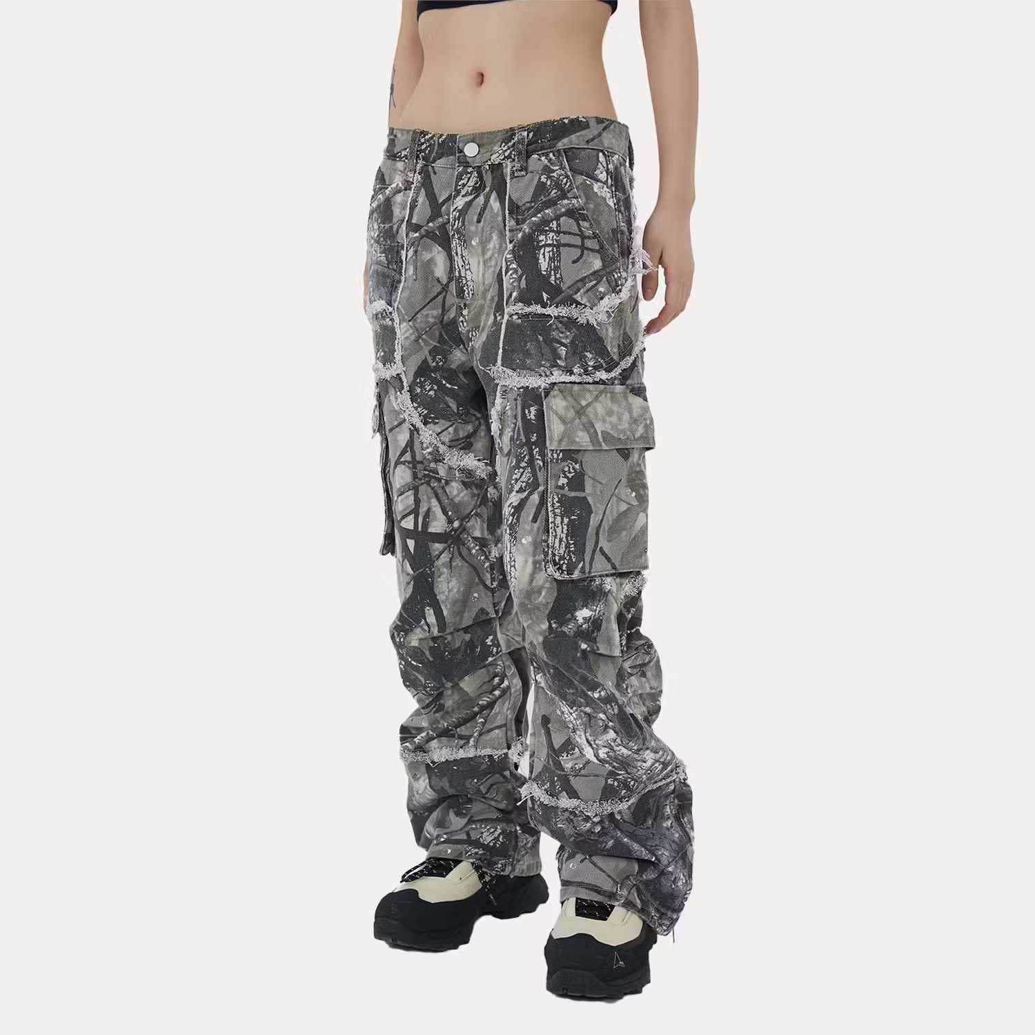 image of Jean Camo Graphic Pants in Army, Women's (Size 28)