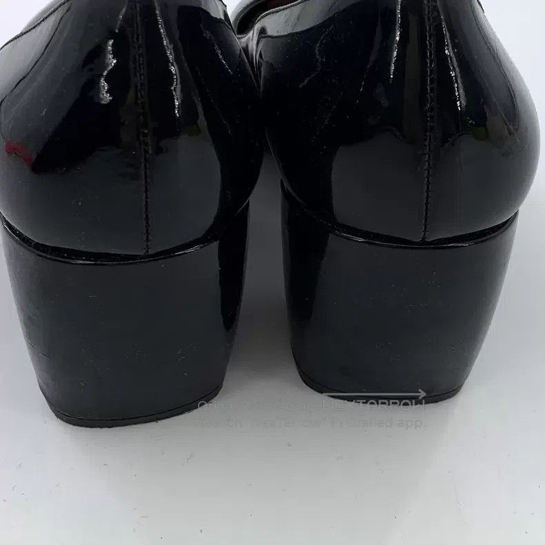 Prada Prada Black patent leather round toe thick heel high heels Size US 7.5 / IT 37.5 - 8 Thumbnail