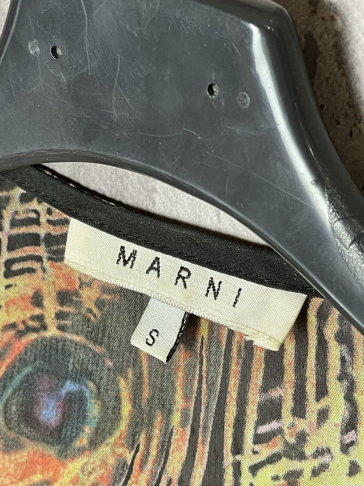 Marni × Vintage Marni Vintage Multicolour Y2K Rare Luxury Midi Dress Size S / US 4 / IT 40 - 8 Thumbnail