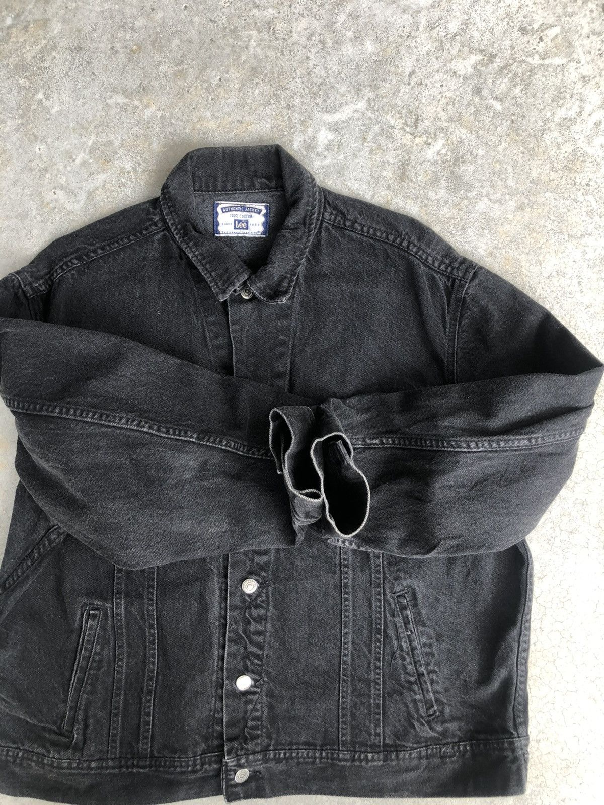 If Six Was Nine Vintage 90s Lee Denim Jacket Distressed Jeans Baggy Size US XL / EU 56 / 4 - 19 Thumbnail