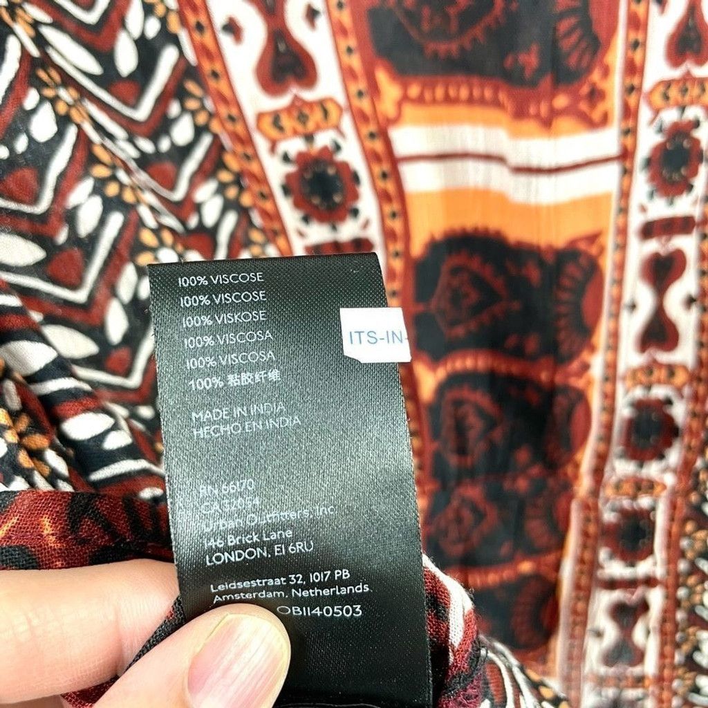 Free People NEW Free People Rosalie Coral Print Wrap Blouse Size XS Size XS / US 0-2 / IT 36-38 - 7 Thumbnail