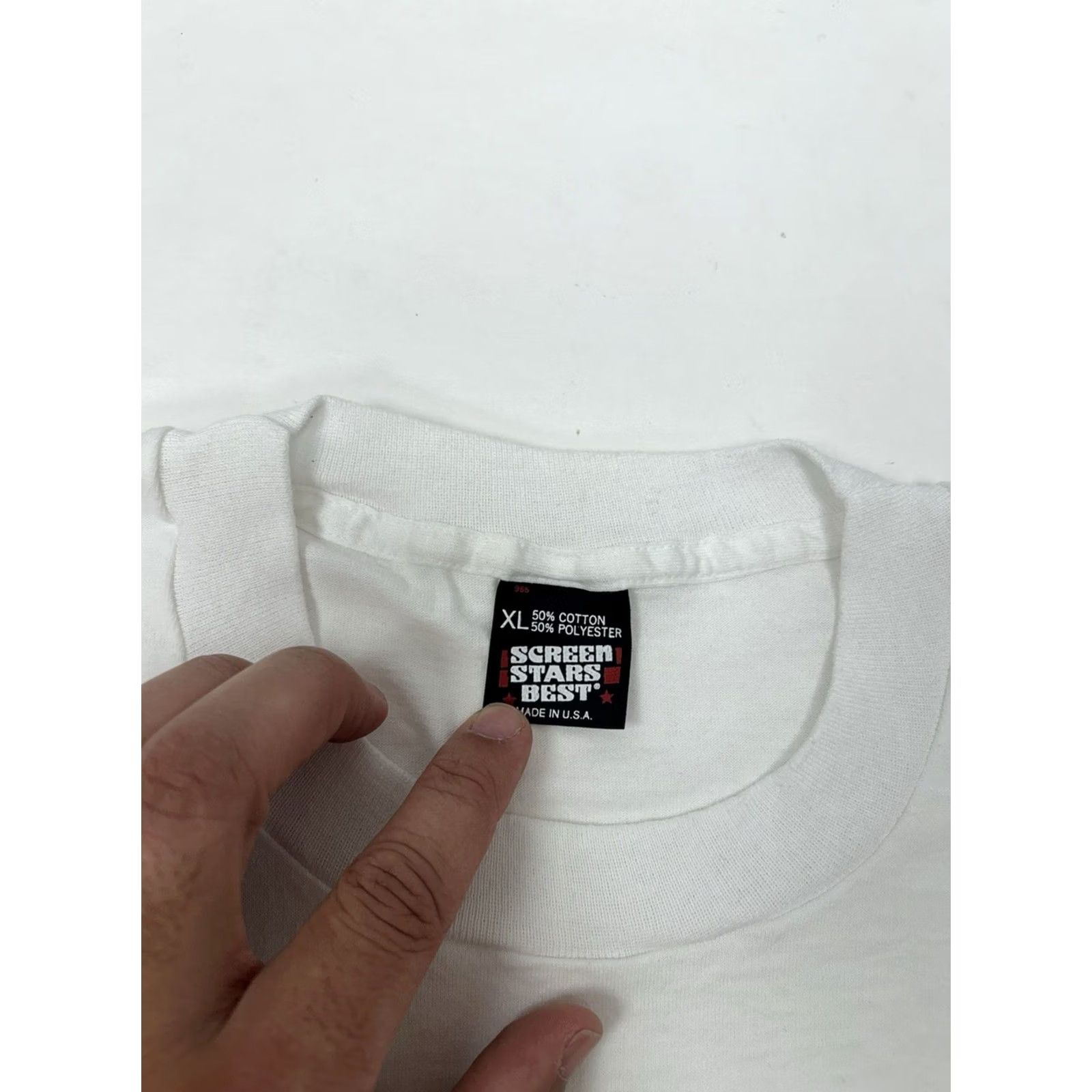 Evan Picone VINTAGE Evan Picone Shirt Adult XL White USA Spellout Brand Promo Tee Rare Screen Stars Tag 90s Size US XL / EU 56 / 4 - 7 Thumbnail