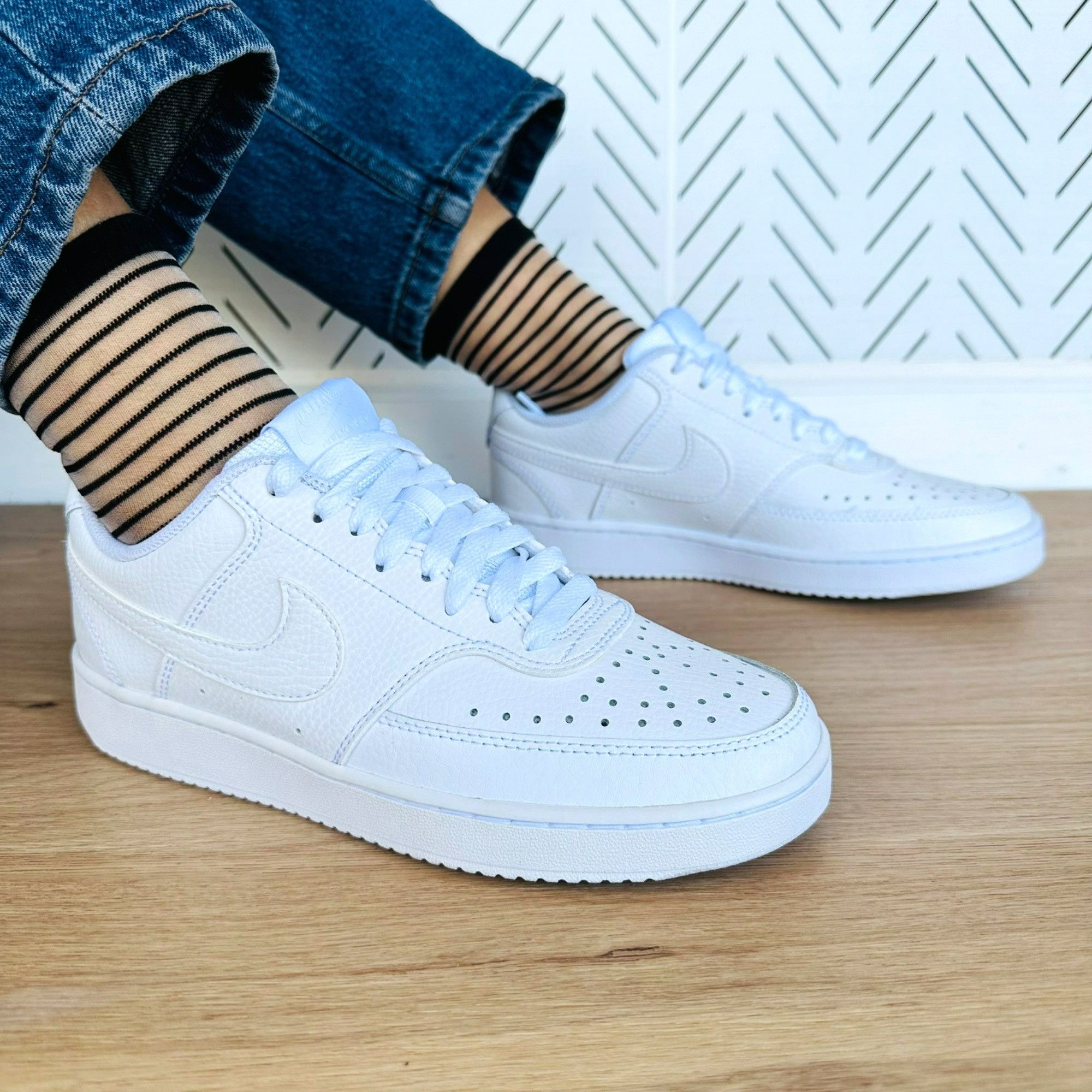 image of New Size 7.5 Womens Shoes Nike Court Vision Low White Casual