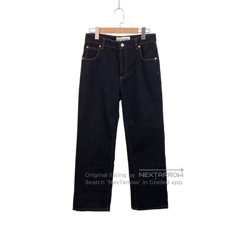Loewe Loewe Leather patch logo denim trousers Size 25" / US 0 / IT 36 - 1 Thumbnail