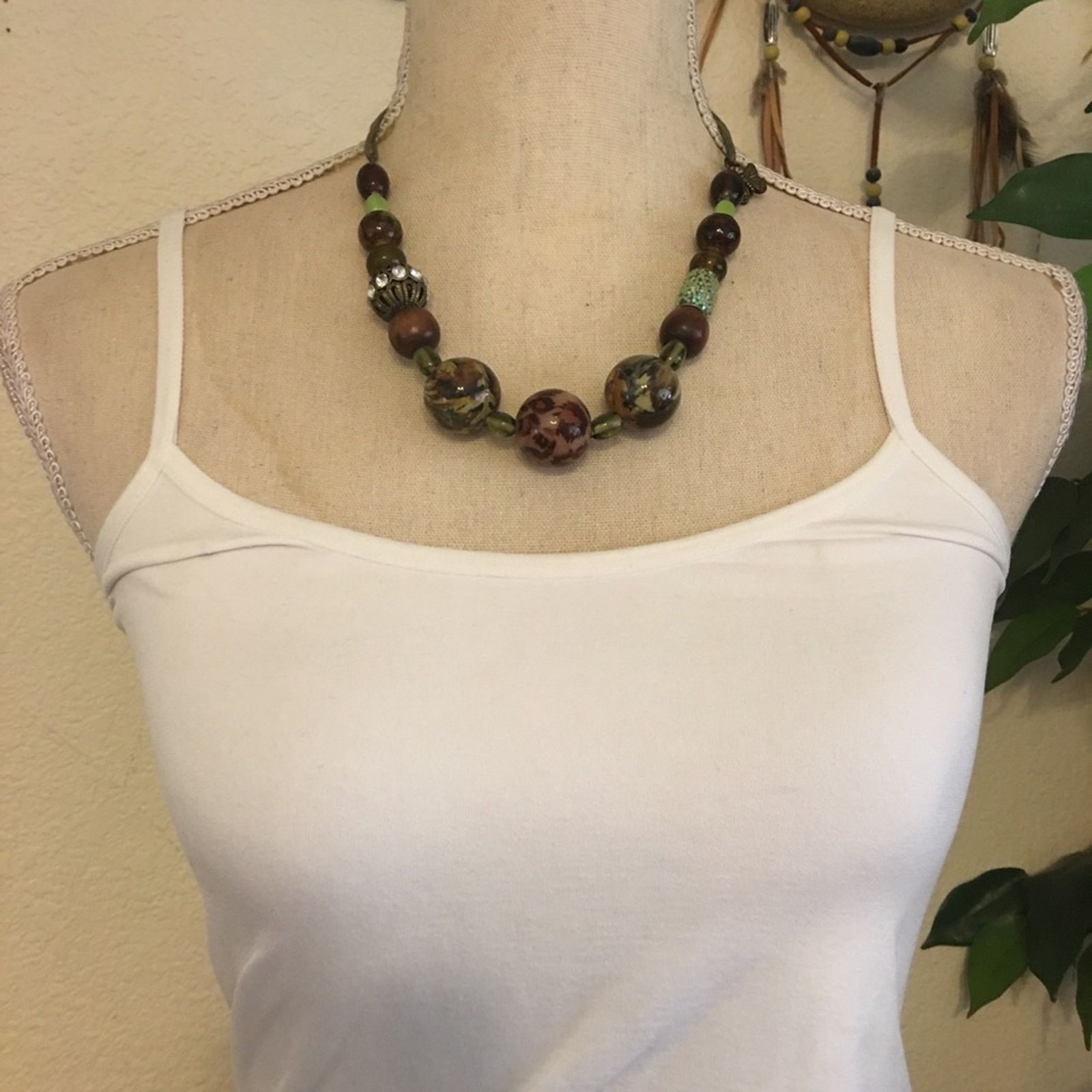 Vintage Vintage 90s chunky bead corded necklace Size ONE SIZE - 6 Thumbnail