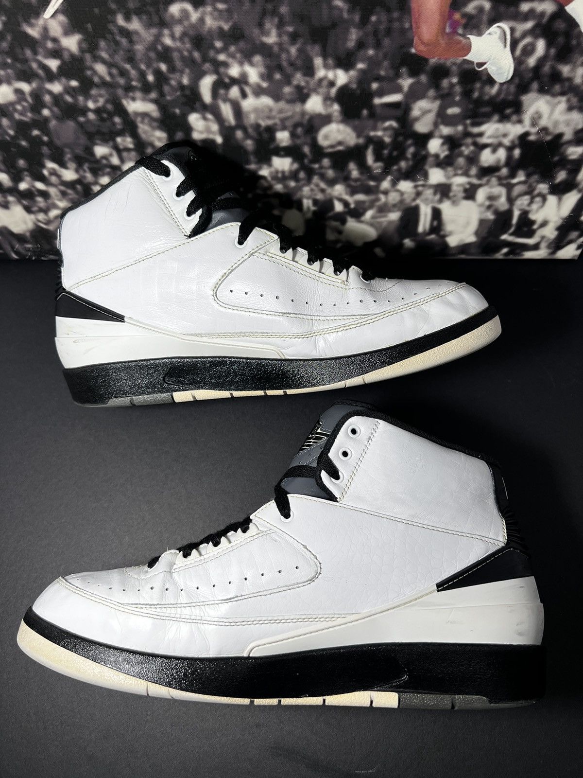 Jordan Brand Nike Air Jordan 2 Retro Wing It Men’s Size 10 Black White OG Size US 10 / EU 43 - 11 Thumbnail