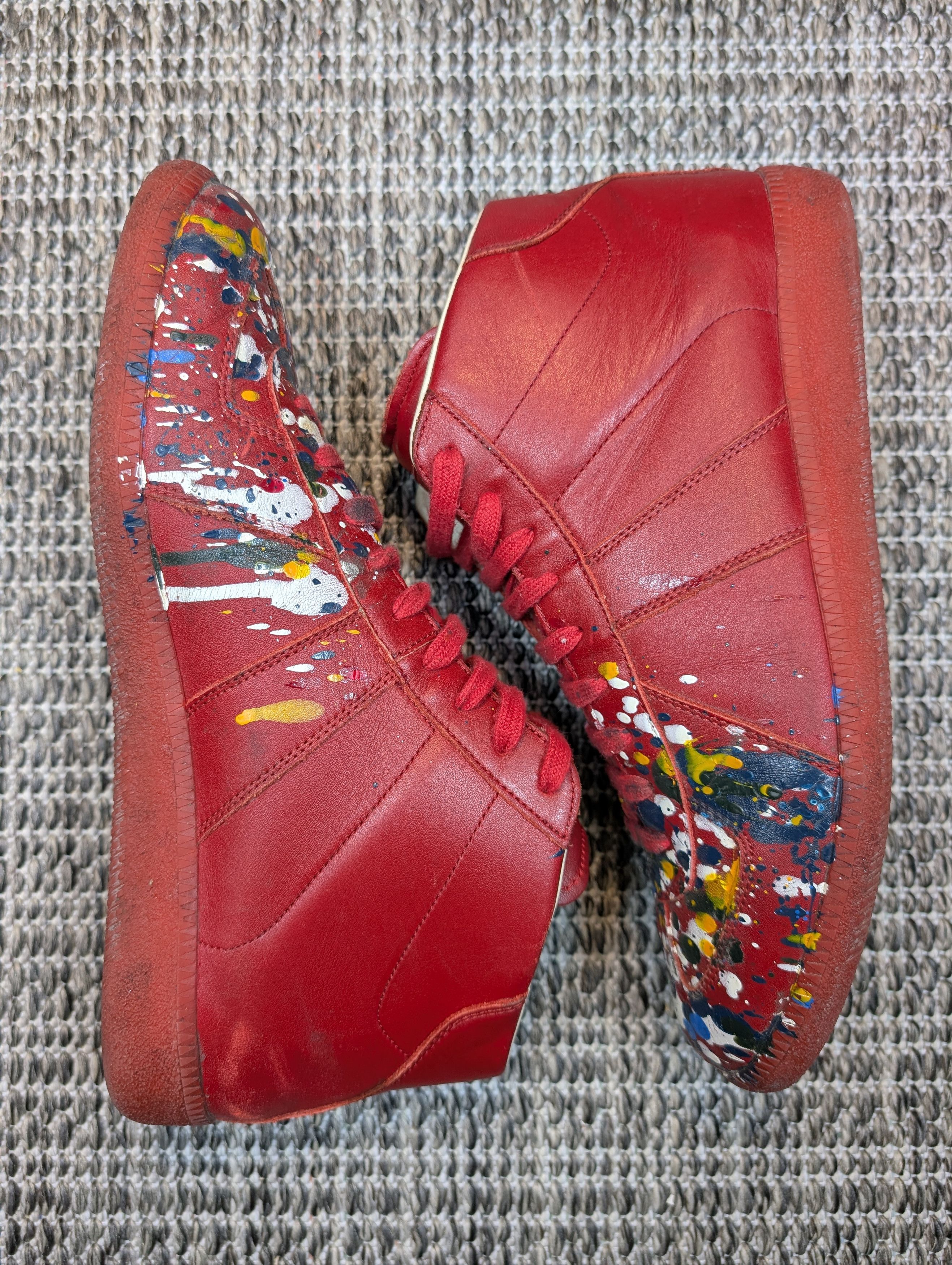 Maison Margiela Maison Margiela OG GAT Replica Paint Splatter Red High Top Size US 10 / EU 43 - 3 Thumbnail
