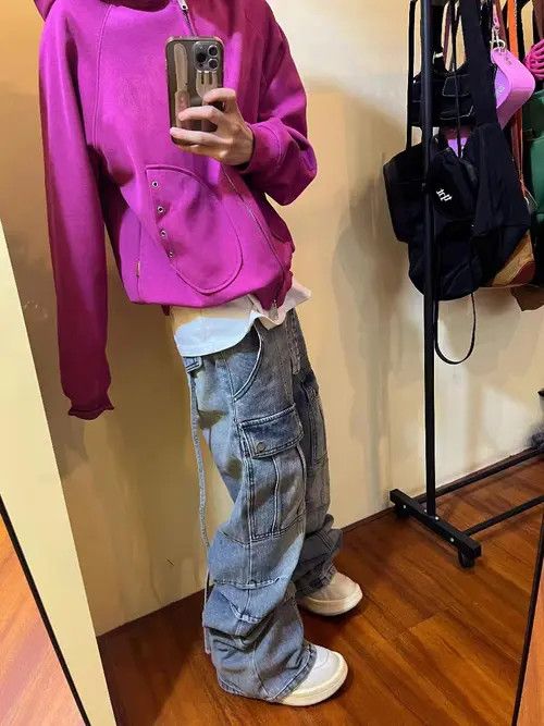 Other Street wash vintage y2k baggy wide leg jeans Size US 28 / EU 44 - 6 Thumbnail
