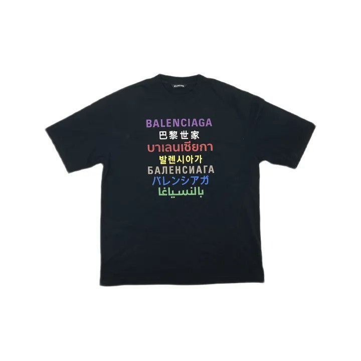 Balenciaga Balenciaga Balenciaga Multilingual Print Short Sleeve TShi Size US M / EU 48-50 / 2 - 2 Thumbnail