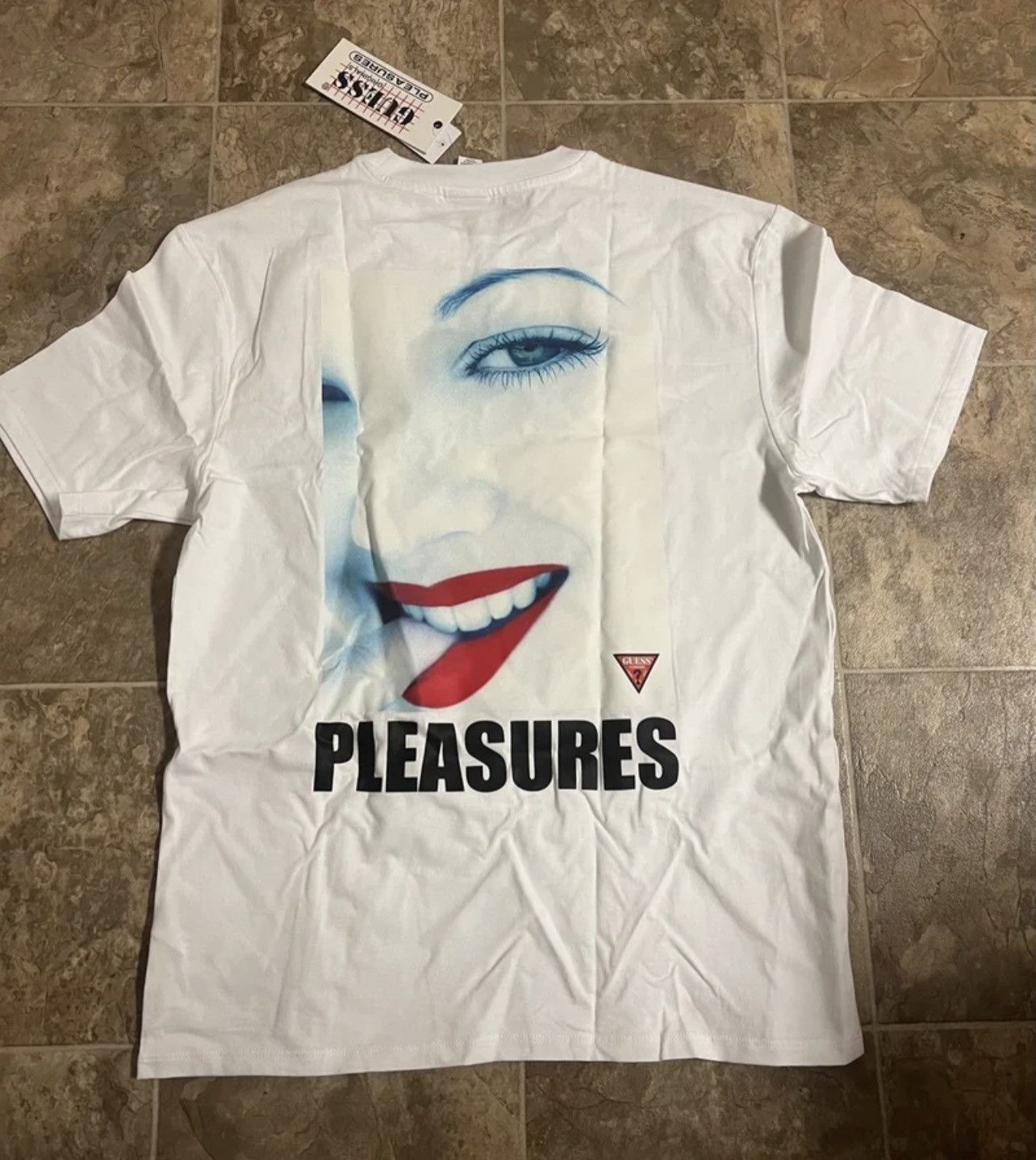 Guess Deadstock Guess x PLEASURES Drew Barrymore Tee | Grailed