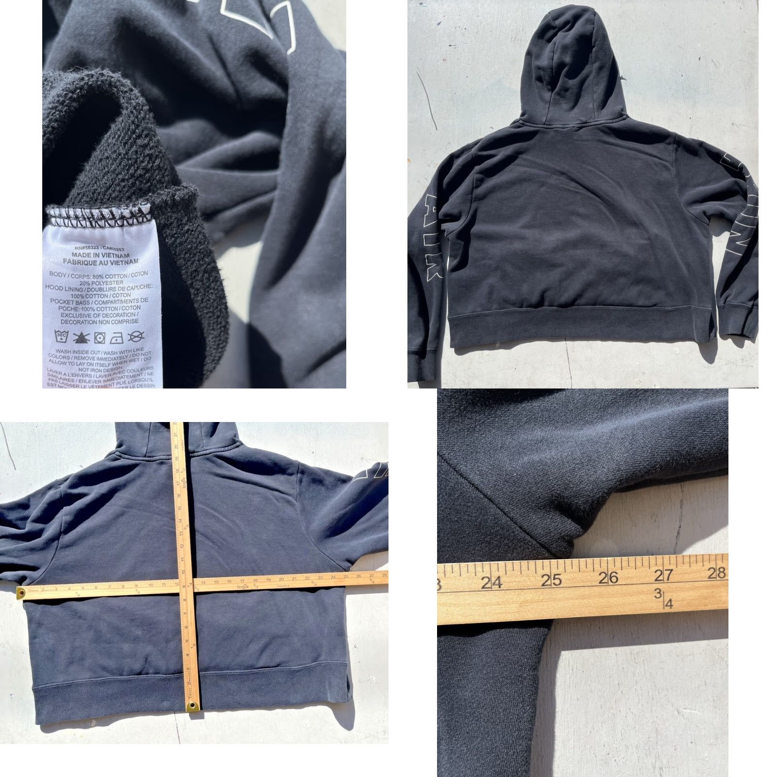 Nike Nike Hoodie Women's 1X Black Crest Logo Street Activewear DISTRESSED Mid Riff Size XL / US 12-14 / IT 48-50 - 8 Thumbnail