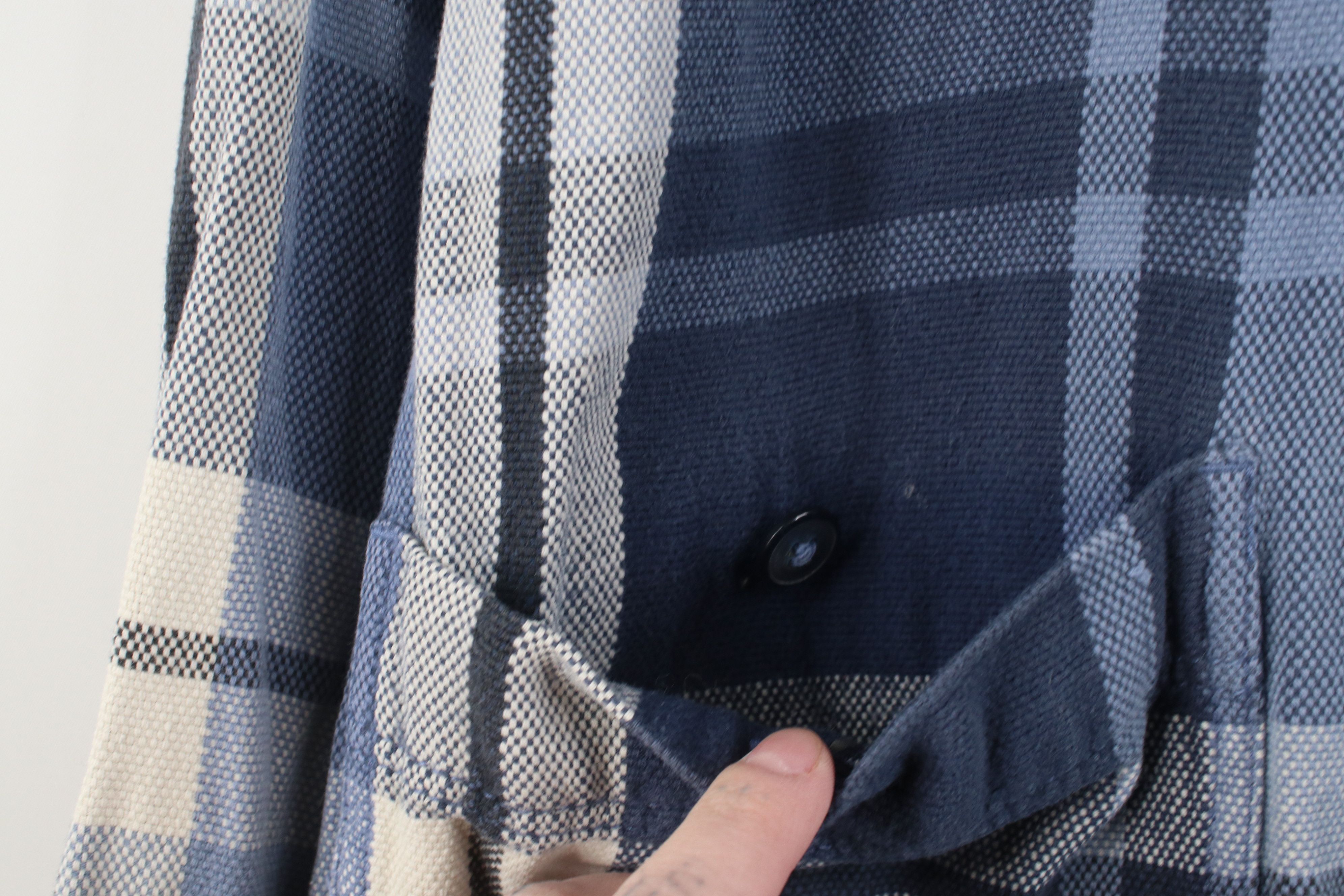 Levi's Vintage 90s Levis Baggy Fit Collared Button Shirt Blue Plaid Size US L / EU 52-54 / 3 - 8 Thumbnail
