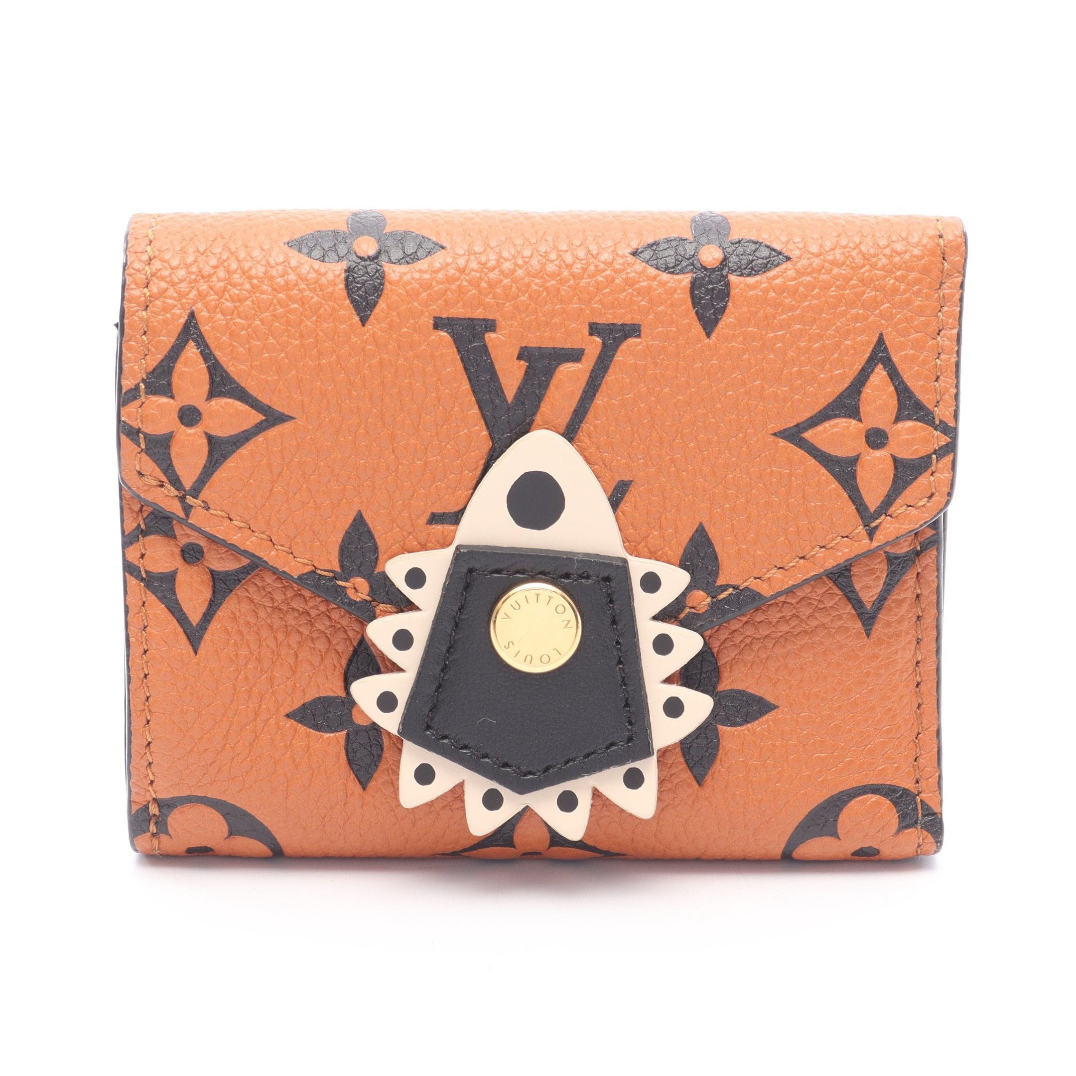 Louis Vuitton Louis Vuitton Portefeuil Zoe Monogram Empreinte Trifold Wallet Leather Light Brown Black Size ONE SIZE - 1 Thumbnail