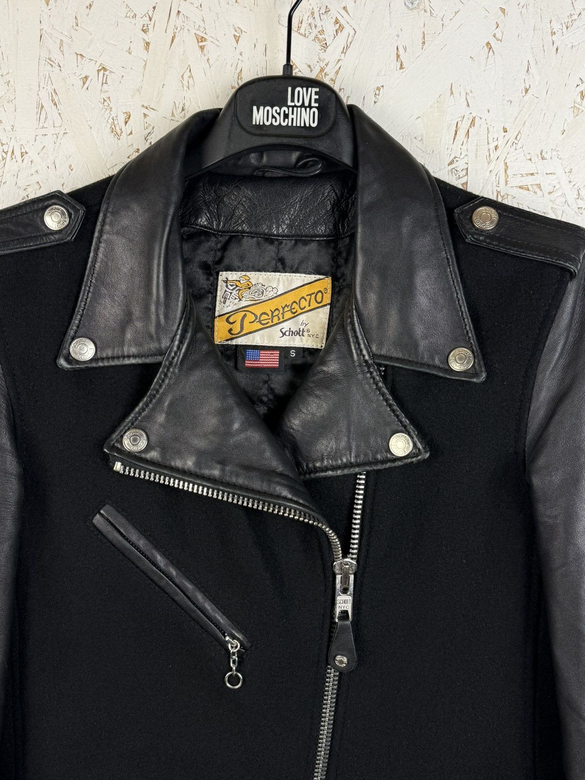 Schott 80s Vintage Schott Perfecto Leather Biker Coat Jacket S Size S / US 4 / IT 40 - 2 Thumbnail