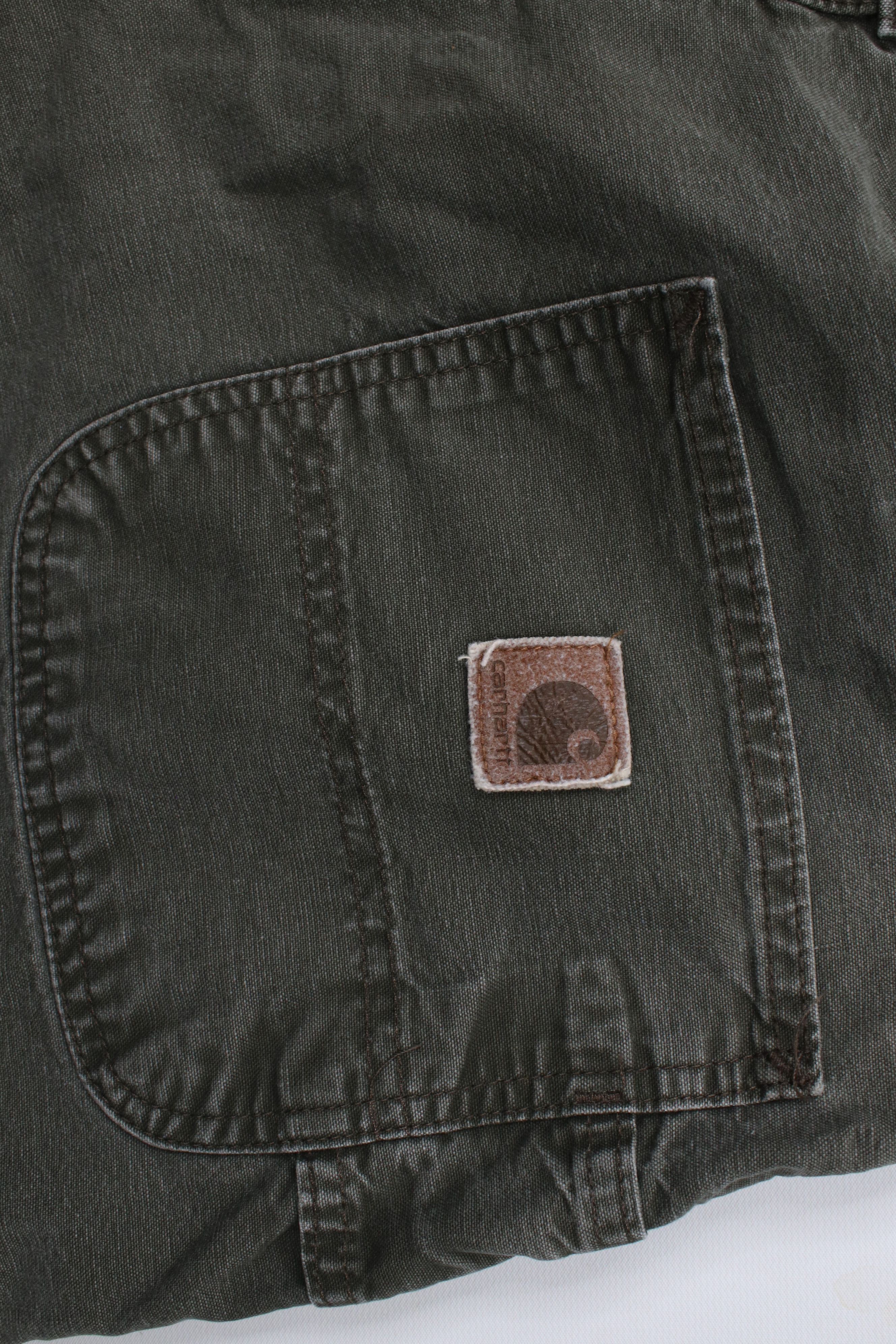 Carhartt × Vintage Vintage Y2K Carhartt Spell Out Wide Leg Dungaree Pants Green Size US 38 / EU 54 - 12 Thumbnail