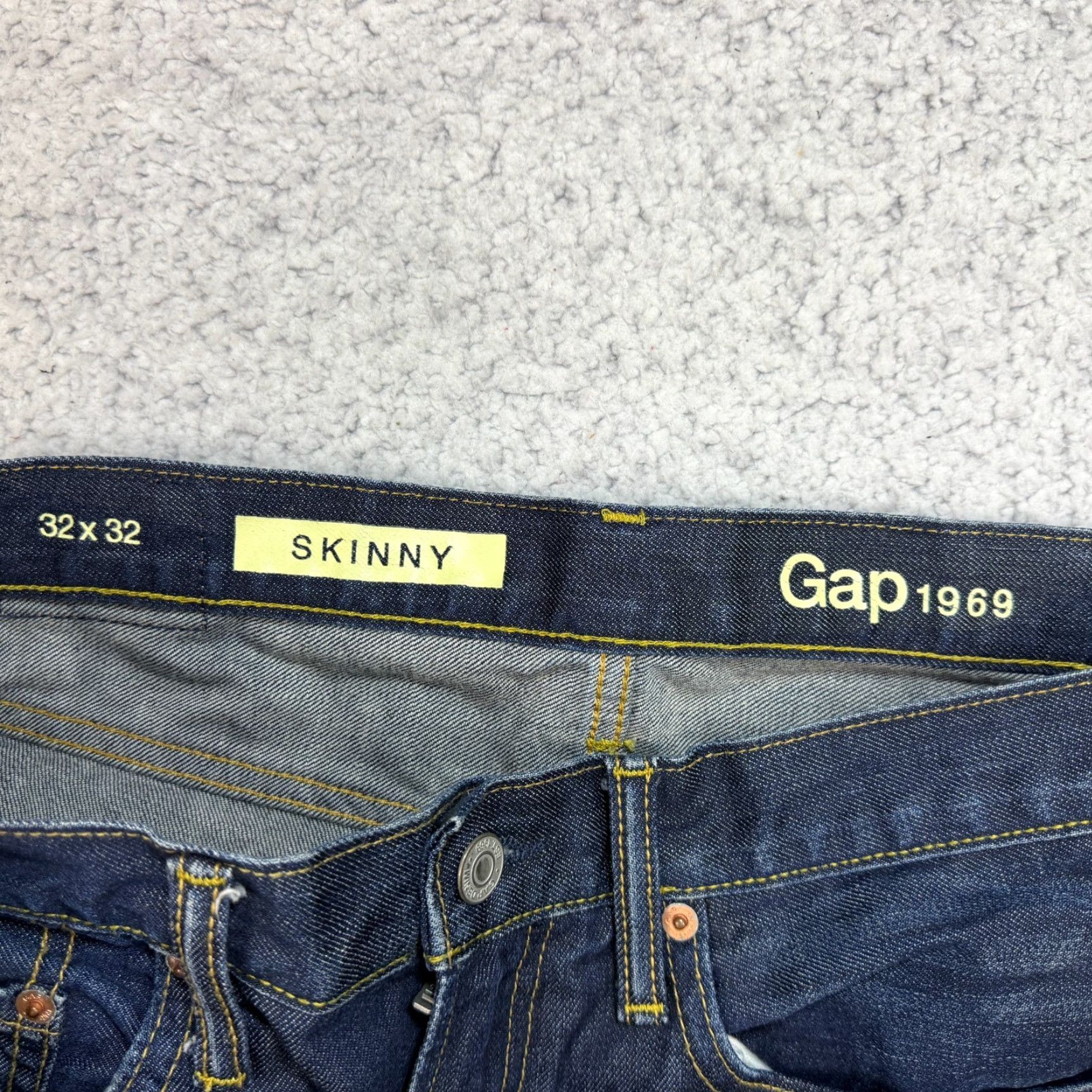 Gap Gap 1969 Skinny Jeans Denim Men's Size 32x32 Dark Indigo 5-Pocket Style Slim Modern Casual Jeans Mens Size US 32 / EU 48 - 6 Thumbnail