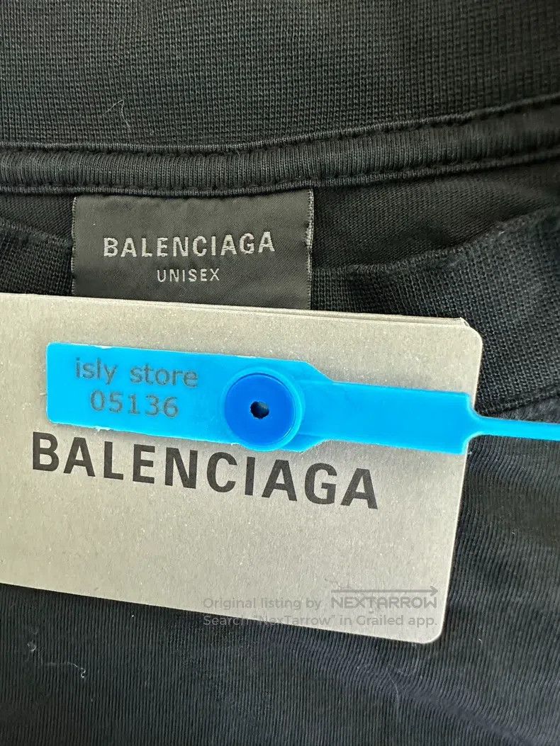 Balenciaga Balenciaga Number Printed Crew Neck Batwing Sleeve Size US S / EU 44-46 / 1 - 4 Thumbnail