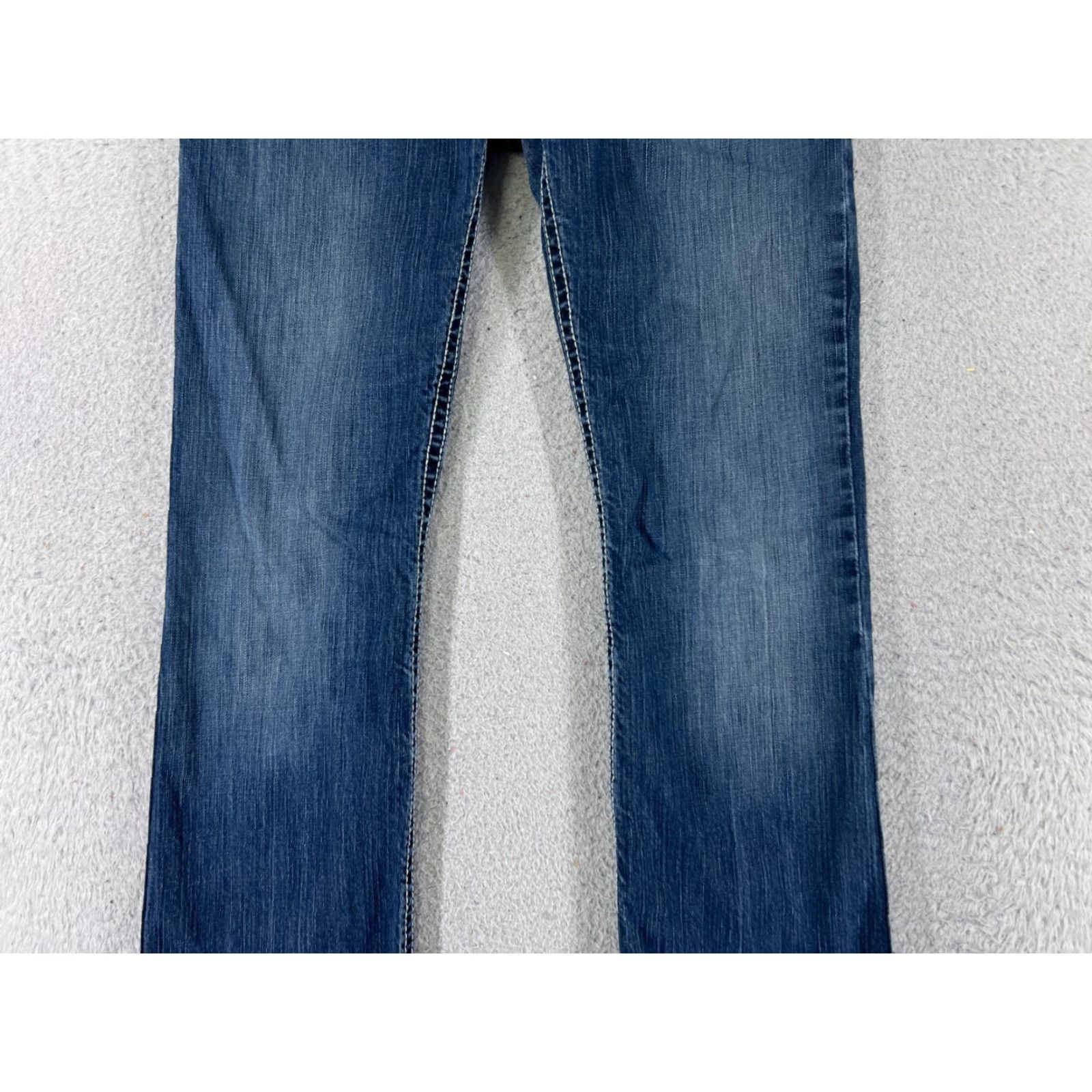 Denime Cruel Denim Jeans Bootcut Cruel Pants Womens 7 Blue Denim 29x32 Low Rise Embroidered Aztec 90s? No, but keep. Size 28" / US 6 / IT 42 - 3 Thumbnail