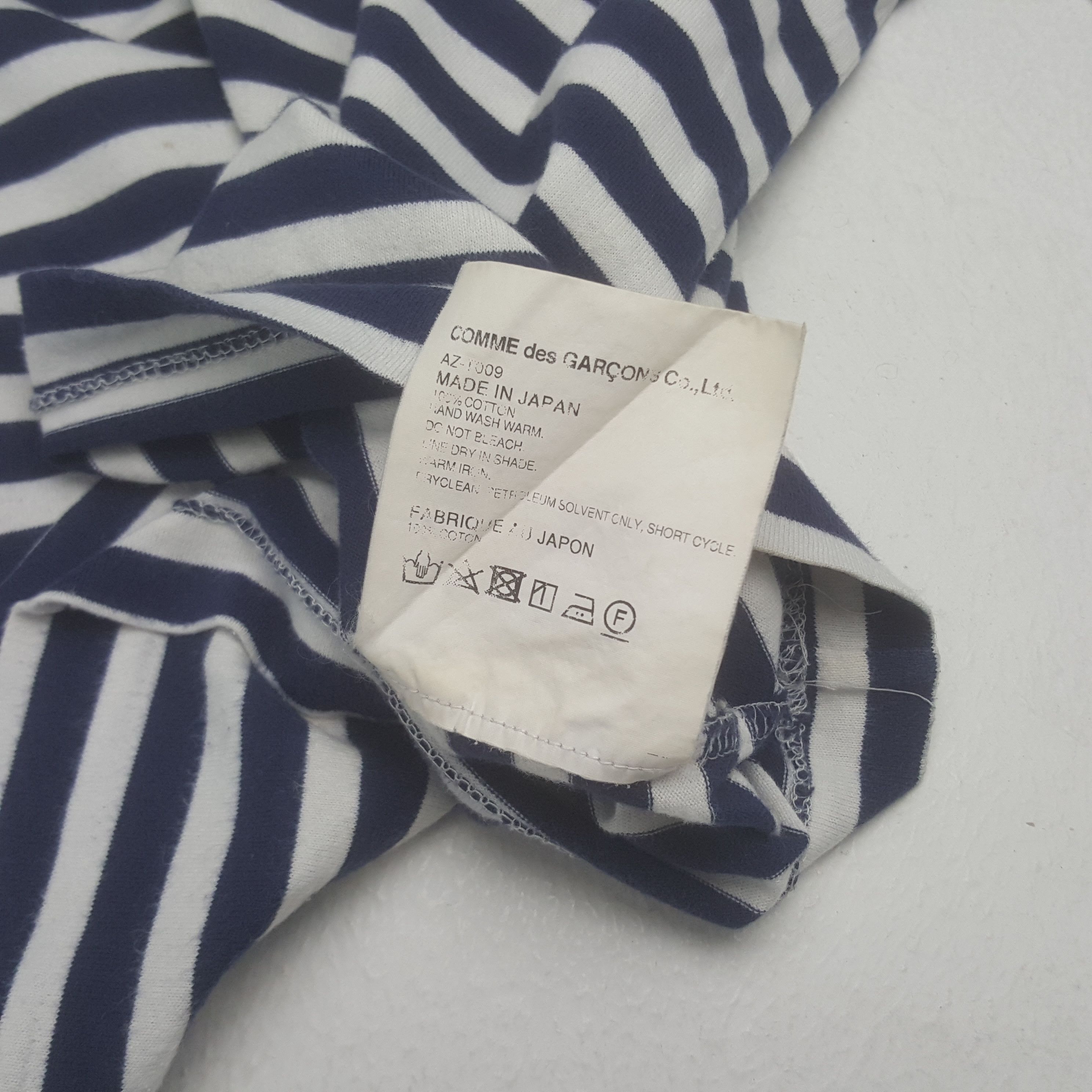 Comme des Garcons PLAY × Japanese Brand × Vintage Vintage Comme Des Garcons Play Japanese Striped T-shirt Size XS / US 0-2 / IT 36-38 - 6 Thumbnail