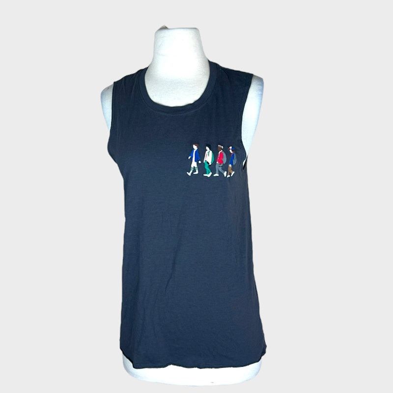 Vintage Netflix Stranger Things Embroidered Tank Top Charcoal Grey Size M / US 6-8 / IT 42-44 - 7 Thumbnail