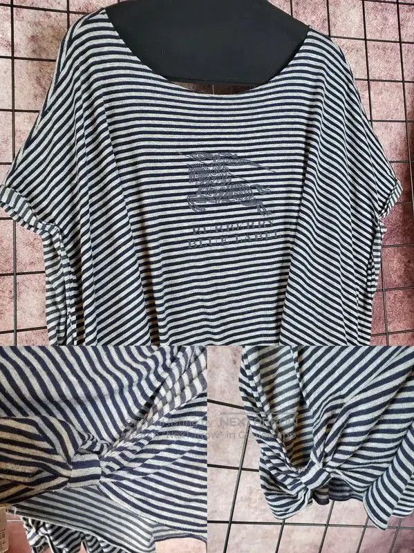 Burberry Burberry Summer Blue Striped T-Shirt. Size M / US 6-8 / IT 42-44 - 3 Thumbnail