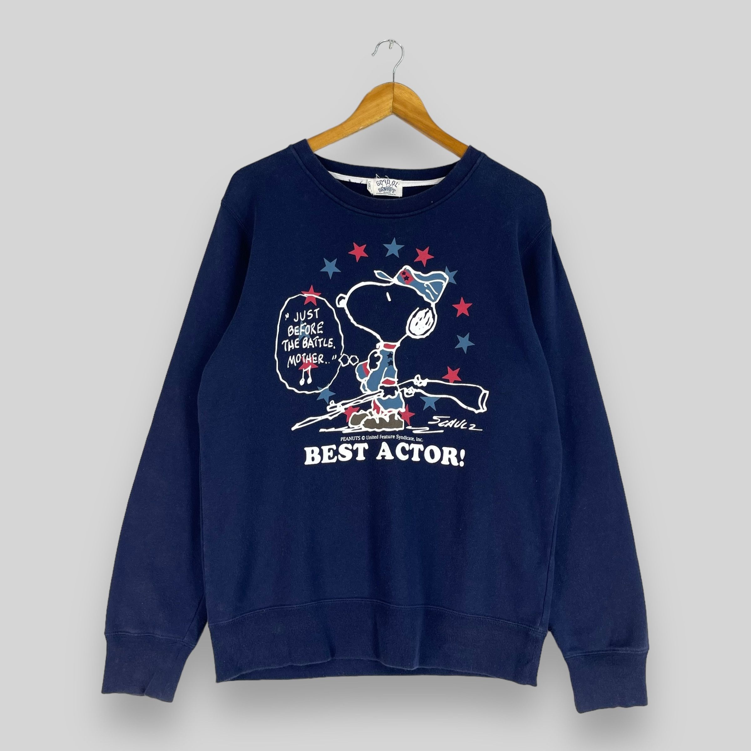 Peanuts × Vintage Vintage 90s SNOOPY Joe Cole Best Actor Printed Sweatshirt Size US M / EU 48-50 / 2 - 1 Thumbnail