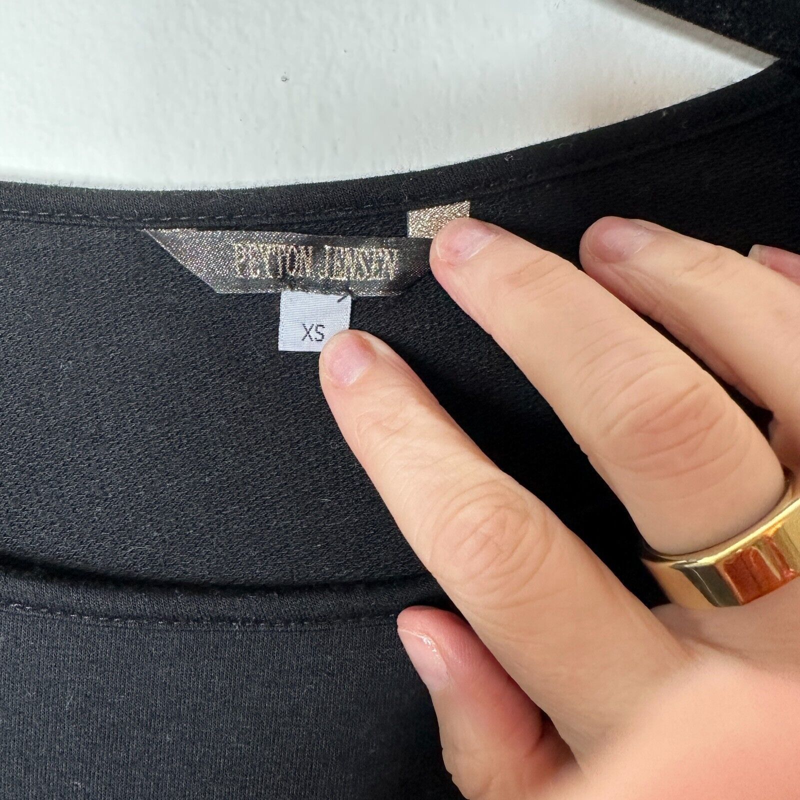 Other Peyton Jensen Black Ruched Side Tie Banded Cuff Blouse XS Size XS / US 0-2 / IT 36-38 - 3 Thumbnail