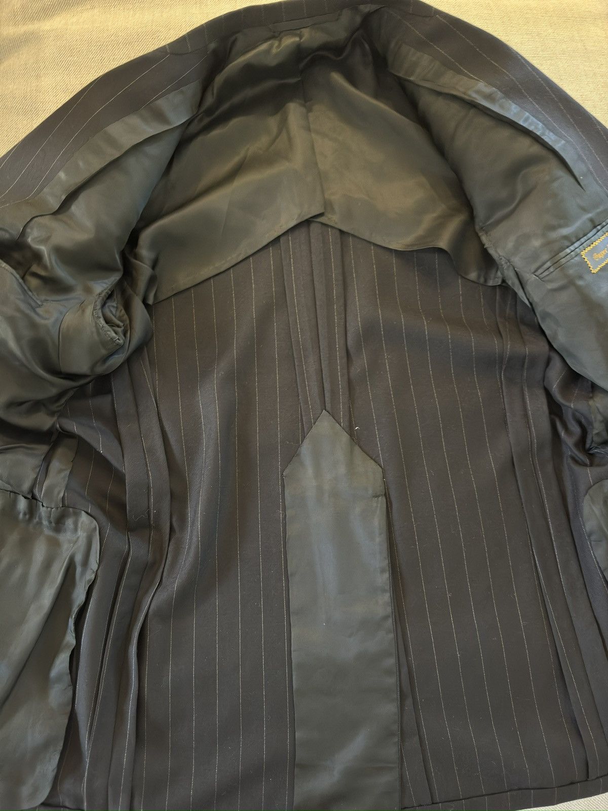 Oxxford Clothes OXXFORD CLOTHES Black Pinstripe Wool Suit Size 42T $4295 Size 42L - 17 Thumbnail