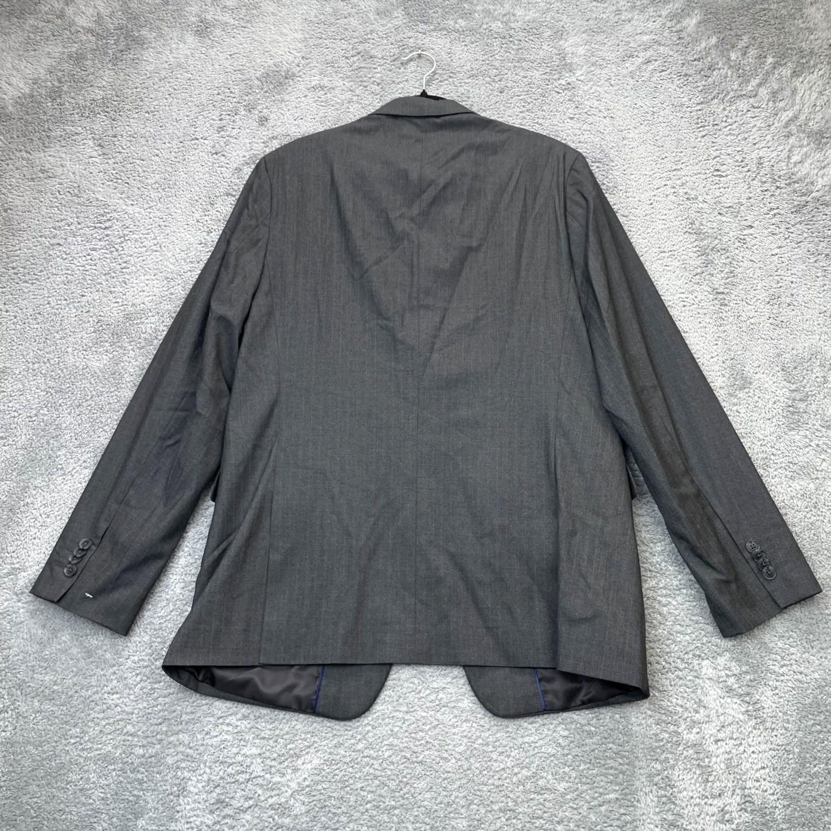 Banana Republic Banana Republic Jacket Mens 42L Gray Blazer Coat Striped Notch Lapel Single-Breasted 2-Button Formal Size 42R - 2 Thumbnail