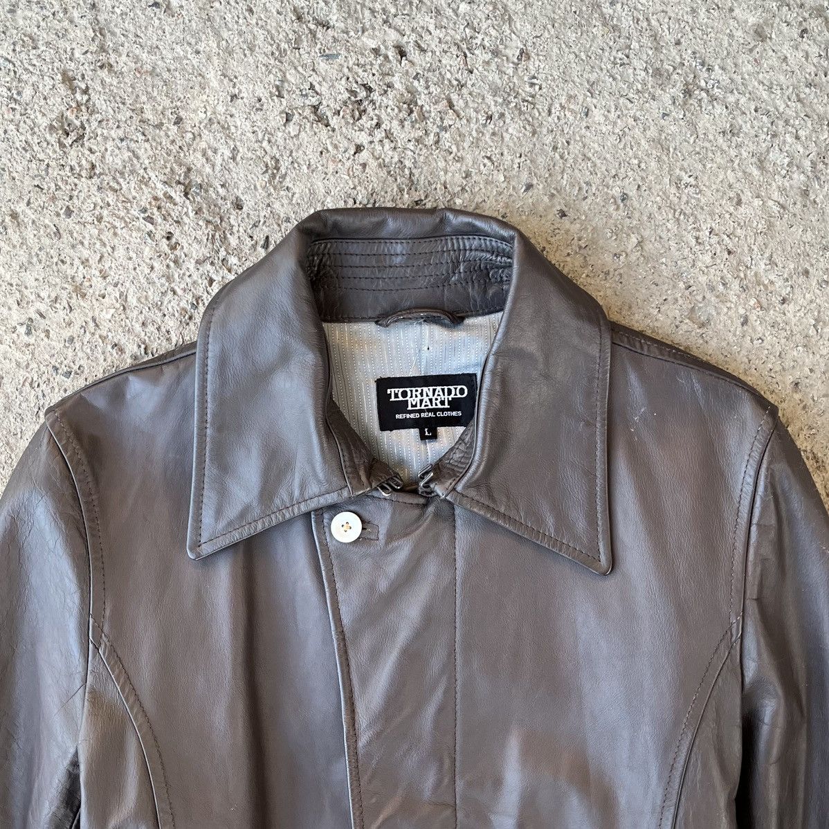 Tornado Mart Tornado Mart leather maxi coat Size L / US 10 / IT 46 - 5 Thumbnail