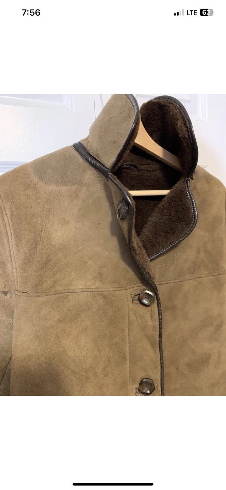 Other Lakeland womens sz 8 suede sheepskin leather coat brown Size M / US 6-8 / IT 42-44 - 7 Thumbnail