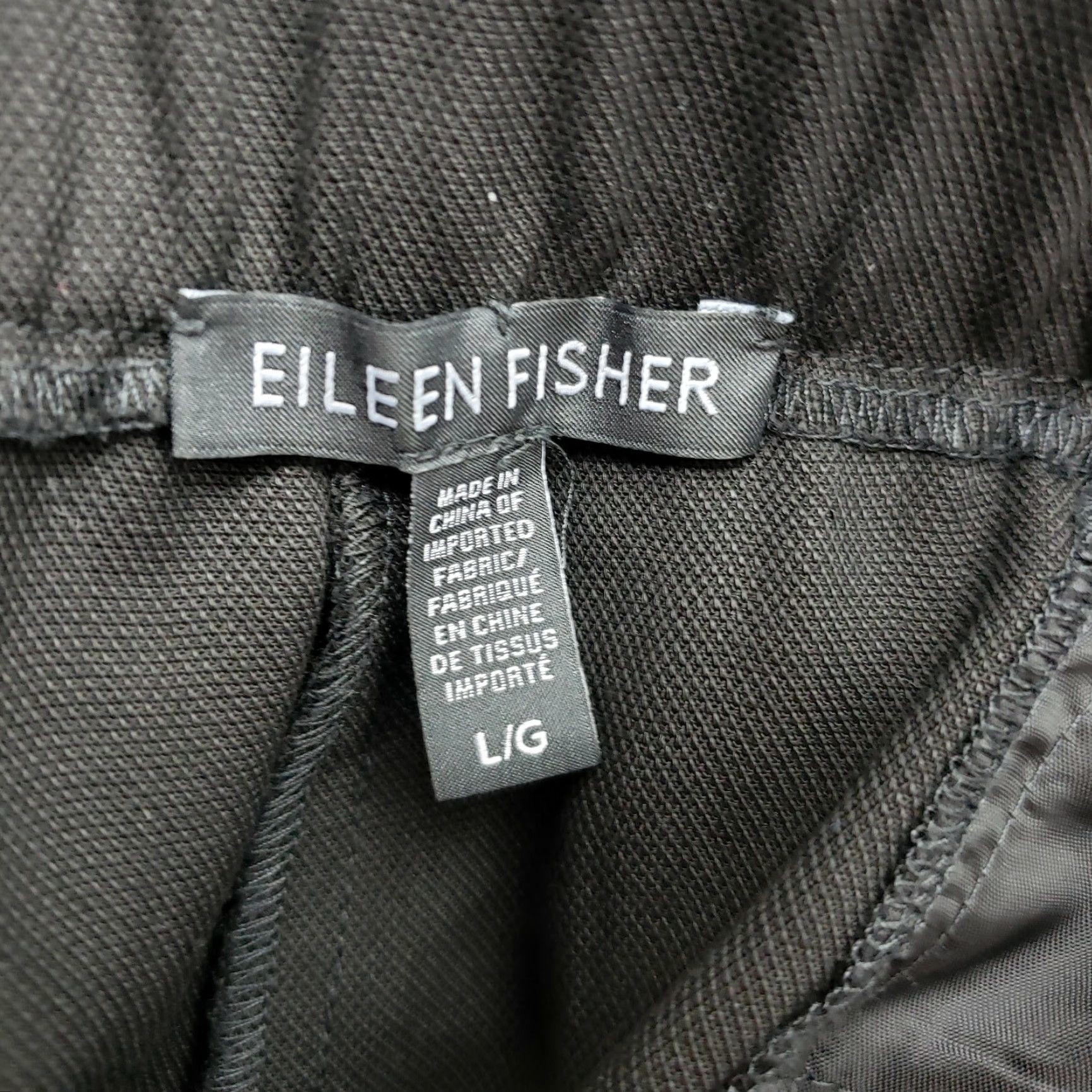 Eileen Fisher Eileen Fisher Pants Womens Pull On Solid Black Lyocell Tencel Size L Waist 18.5 Inseam 28 Black Womens Size 36" / US 14 / IT 50 - 6 Thumbnail