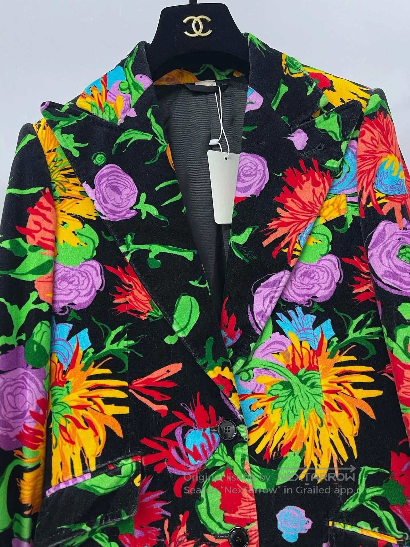 Gucci Gucci Printed Black Velvet Blazer. Size S / US 4 / IT 40 - 4 Thumbnail