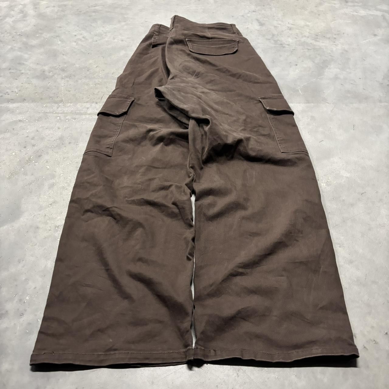 Japanese Brand × Vintage Crazy Vintage Y2K/2000s Baggy Brown Streetwear Skater Cargo Pants! Size US 32 / EU 48 - 4 Thumbnail