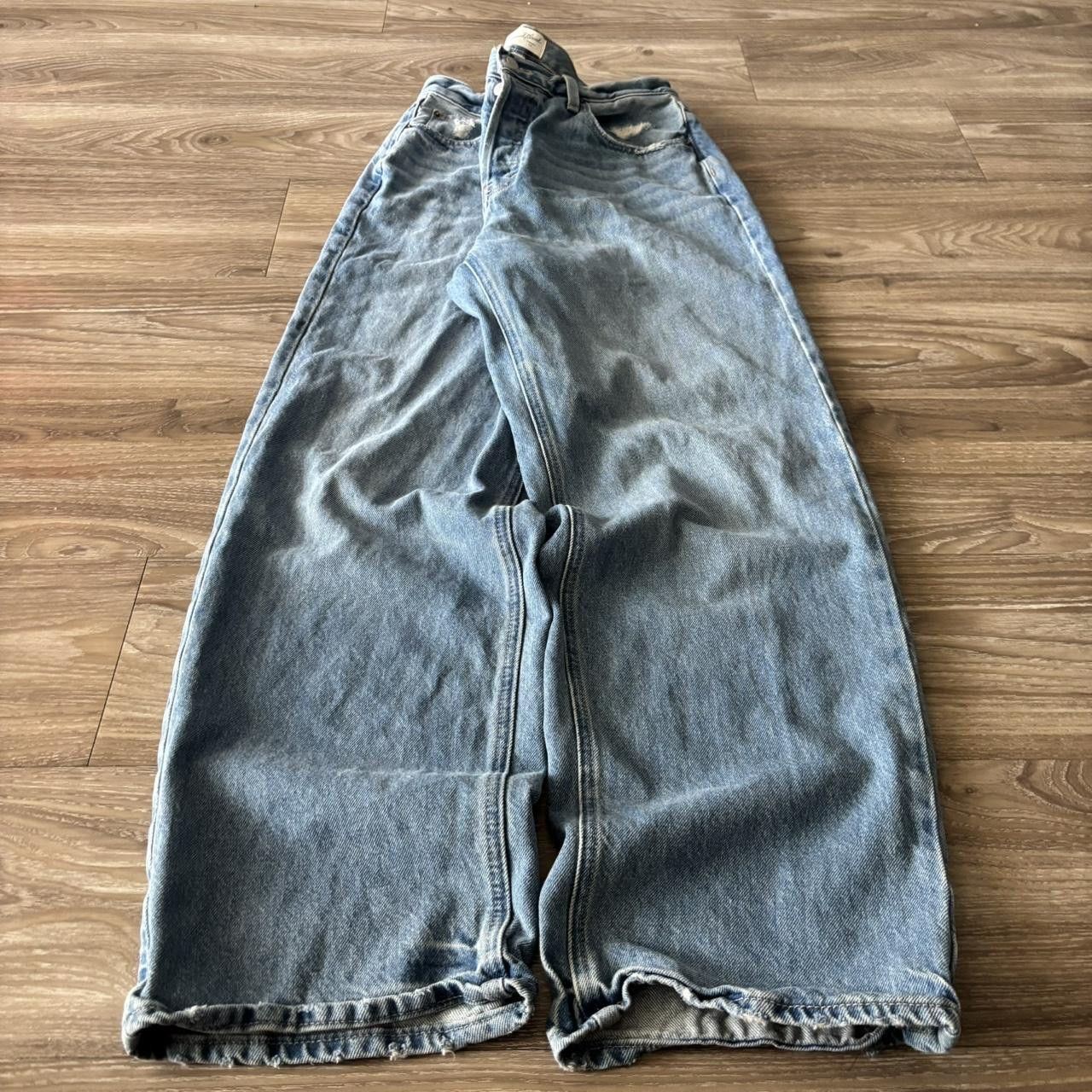Japanese Brand Crazy Vintage Y2K/2000s Baggy Light Wash Skater Style Denim Jeans! 32x32 Size US 32 / EU 48 - 3 Thumbnail