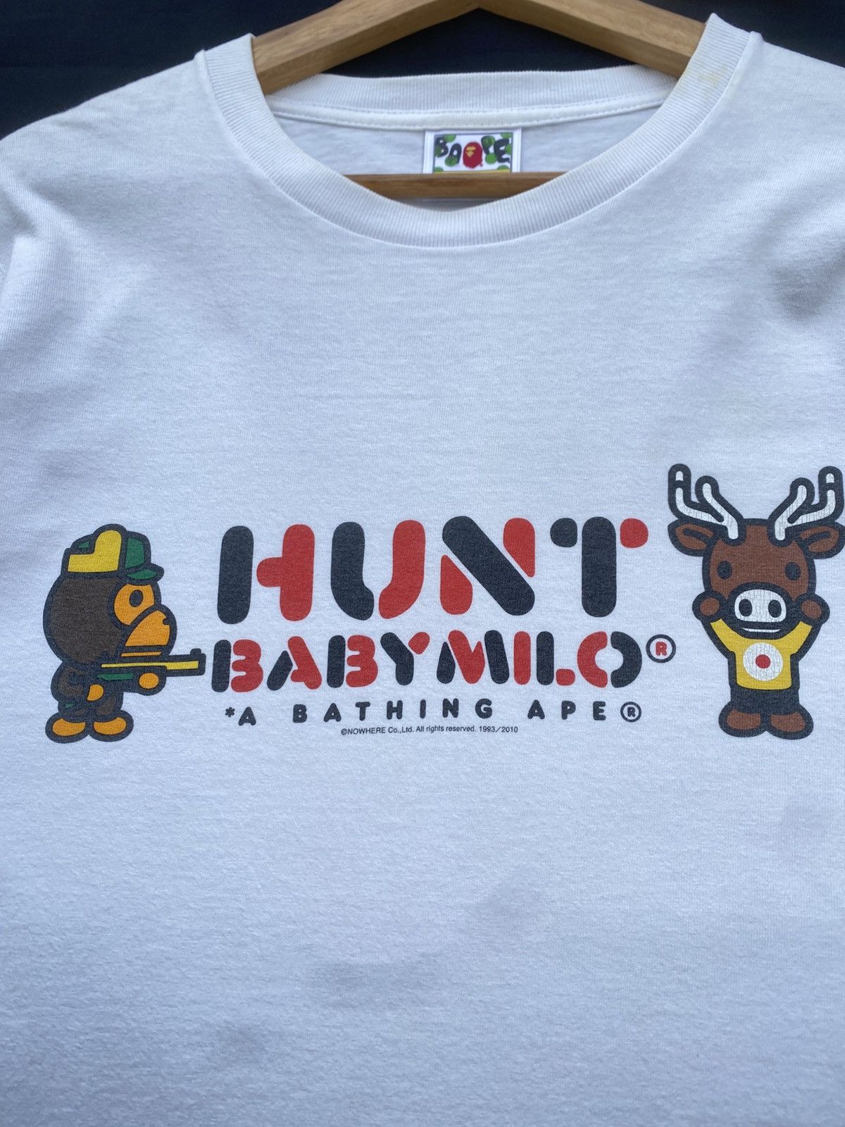 Bape Rare BAPE SS2010 Hunt Baby Milo Tshirt Size US M / EU 48-50 / 2 - 18 Thumbnail
