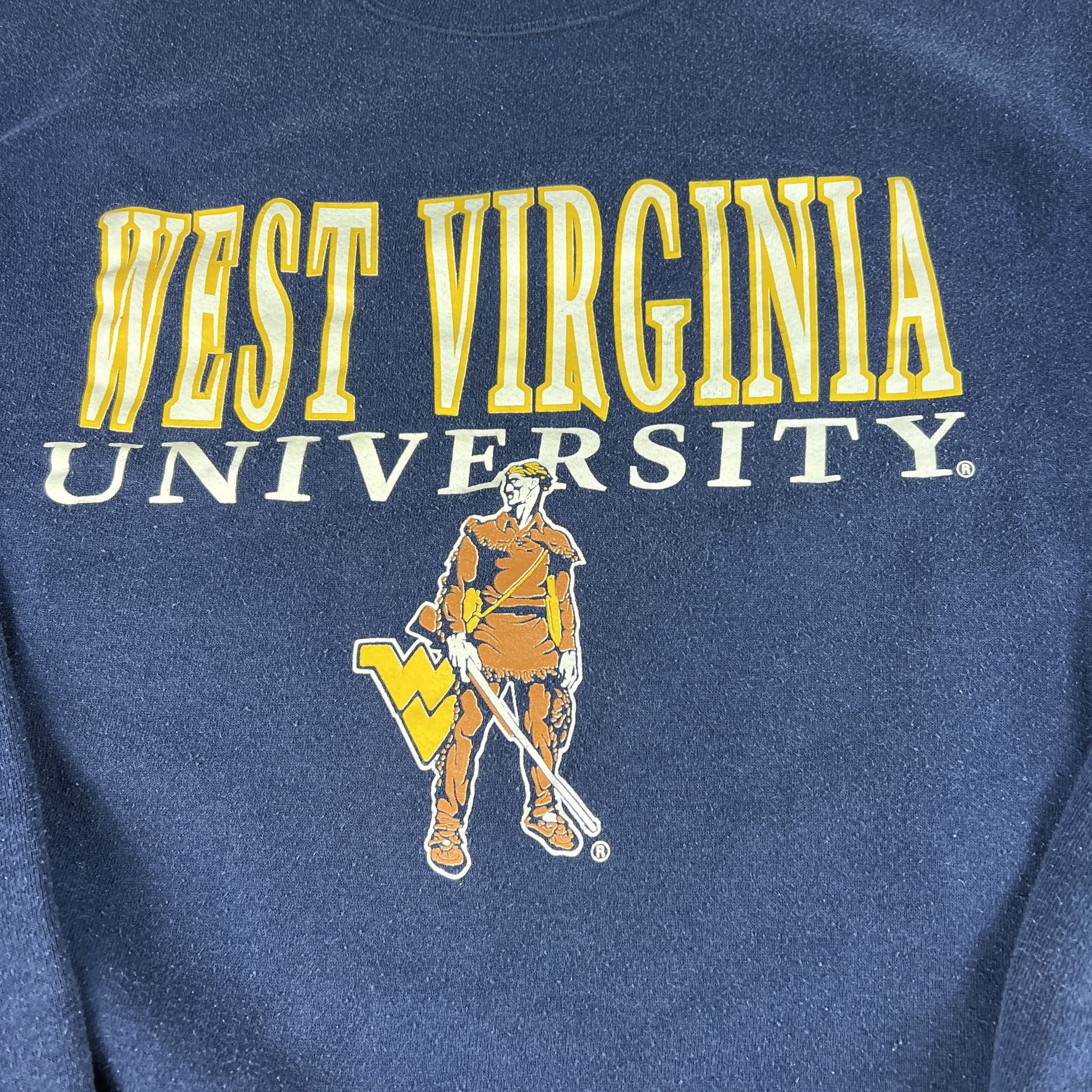 NCAA × Vintage VTG 90s West Virginia Mountaineers Sweatshirt Faded Crewneck Size US XL / EU 56 / 4 - 6 Thumbnail