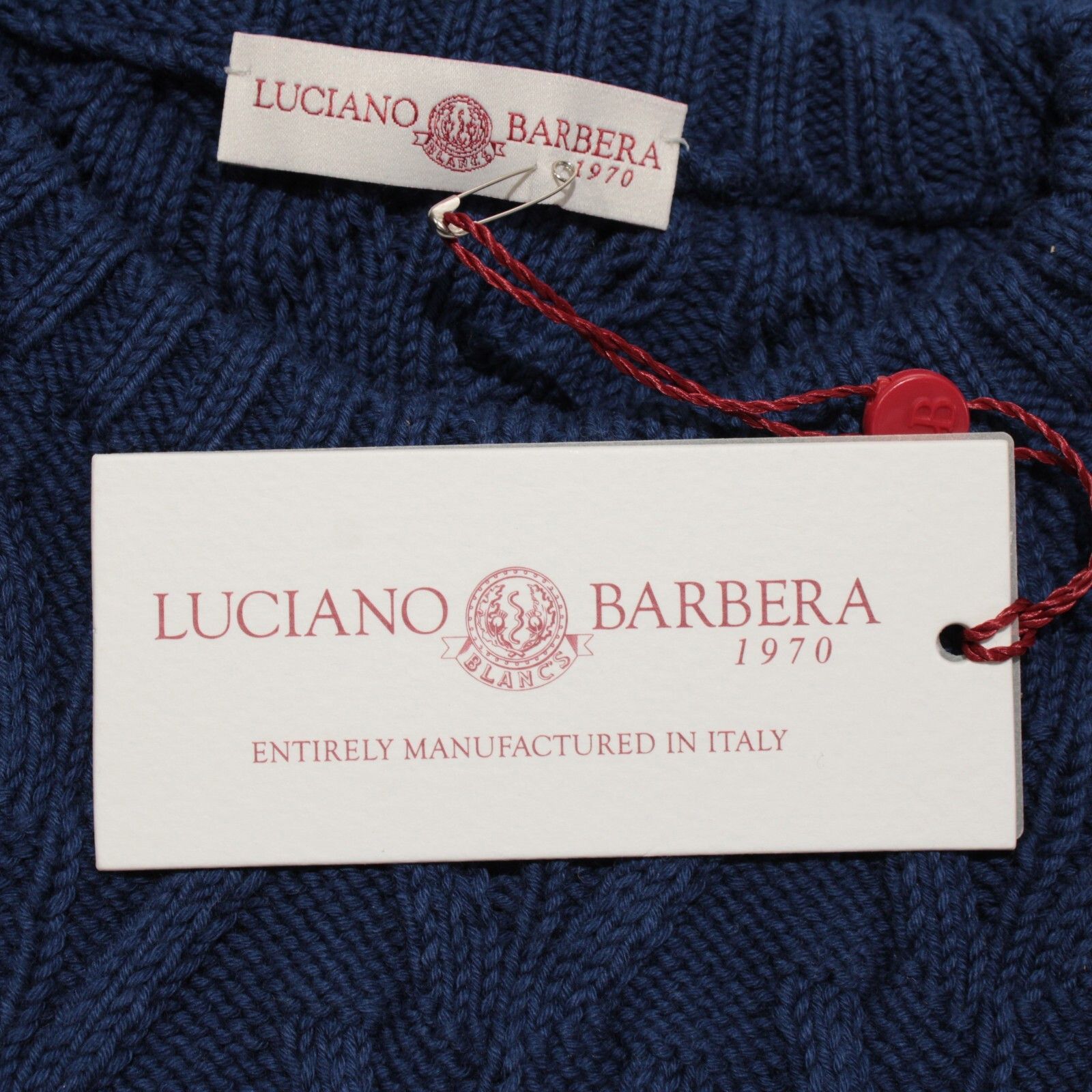 Luciano Barbera Luciano Barbera Sweater Size US M in Blue Size US M / EU 48-50 / 2 - 2 Thumbnail