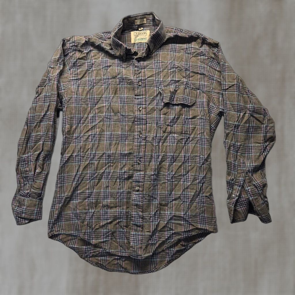 London Fog VINTAGE London Fog Shirt Mens M Brown Flannel Button-Up Plaid 90s Theme London Fog Outdoors Unlimited Size US M / EU 48-50 / 2 - 1 Thumbnail