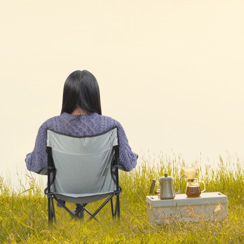Designer × Homemade YSSOA Portable Folding Grey Camping Chair, 1-Pack Size US L / EU 52-54 / 3 - 7 Thumbnail