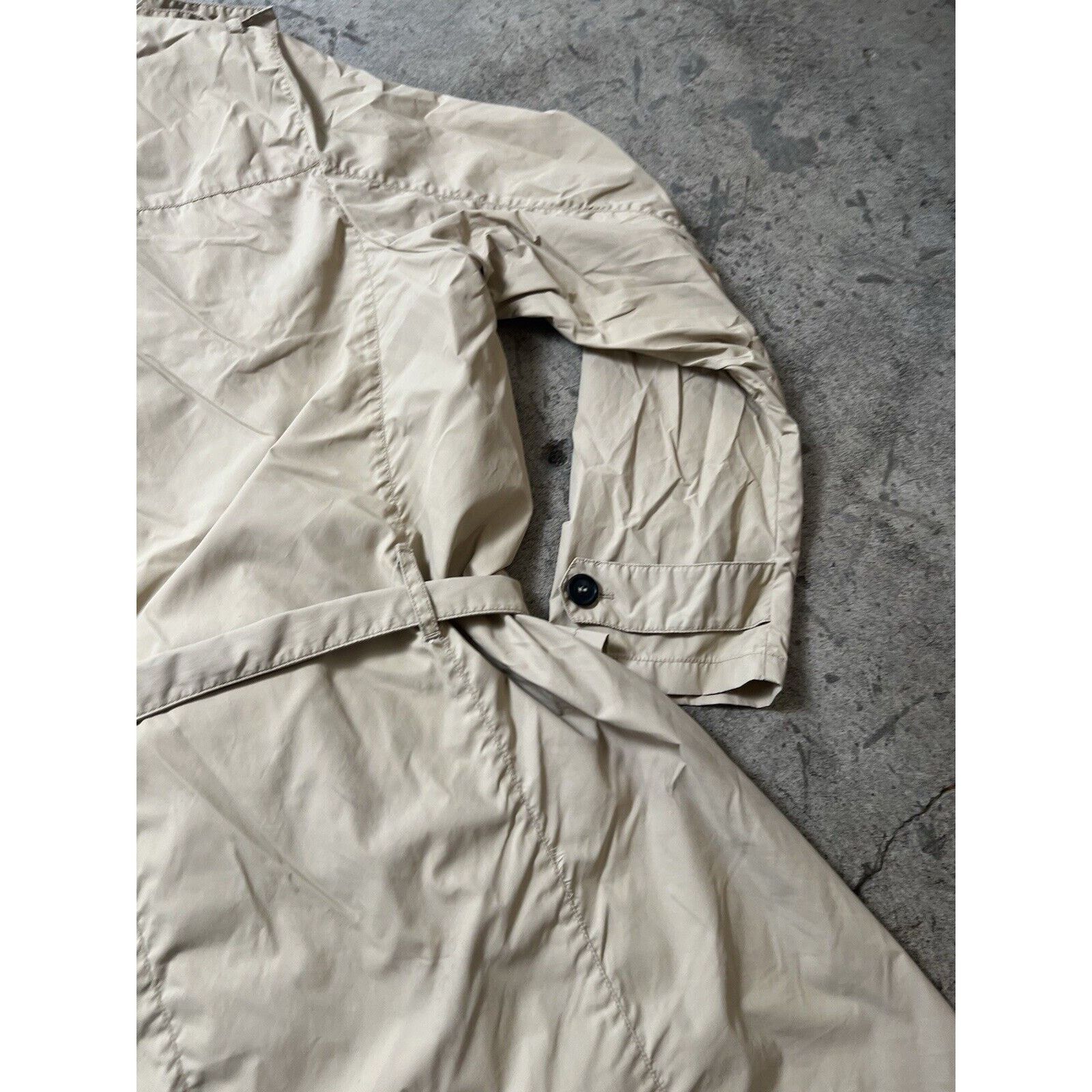 Prada Womens PRADA Jacket Nylon Trench Coat Zip Coat Beige Belt Size L / US 10 / IT 46 - 7 Thumbnail