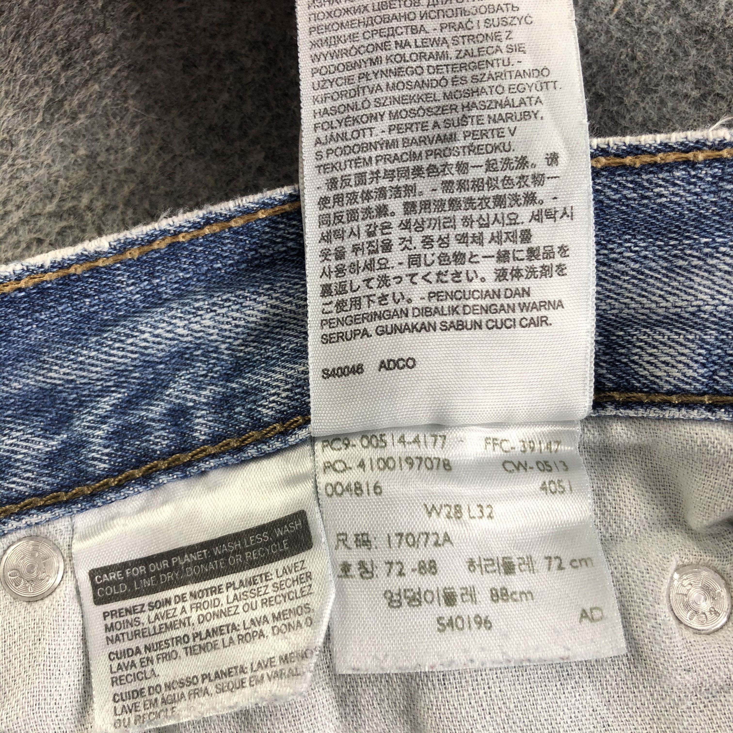 Levi's Vintage Blue Wash Levis 514 Jeans-J3106 Size US 30 / EU 46 - 12 Thumbnail