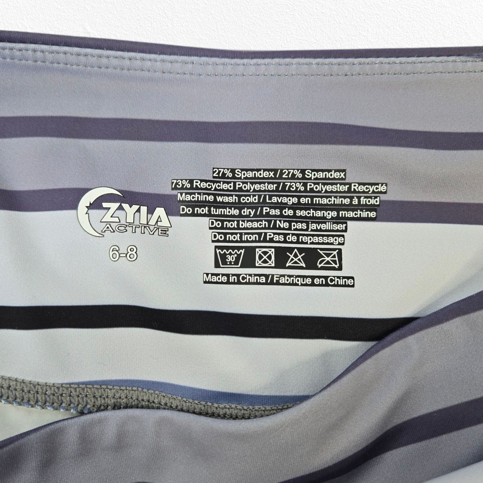 Other Purple Blue Striped High Rise 7/8 Leggings Size 6-8 Size 28" / US 6 / IT 42 - 3 Thumbnail